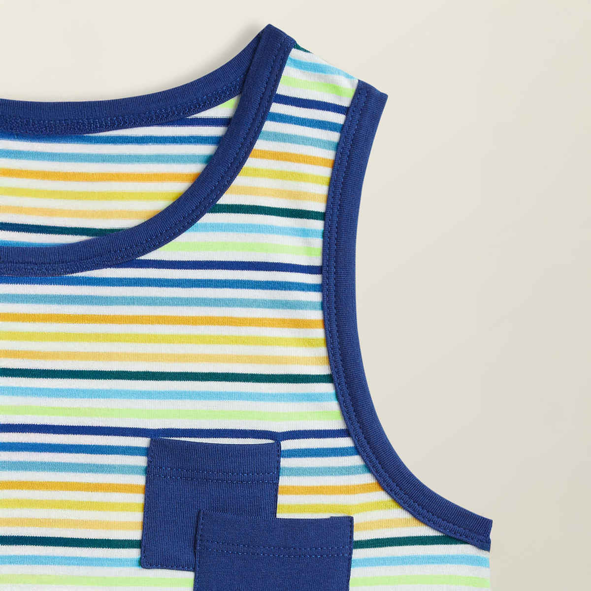 XY Life Kids Outer Vest for Boys, Antimicrobial Finish - Multi Stripes | 5-6Y | Pack Of 3