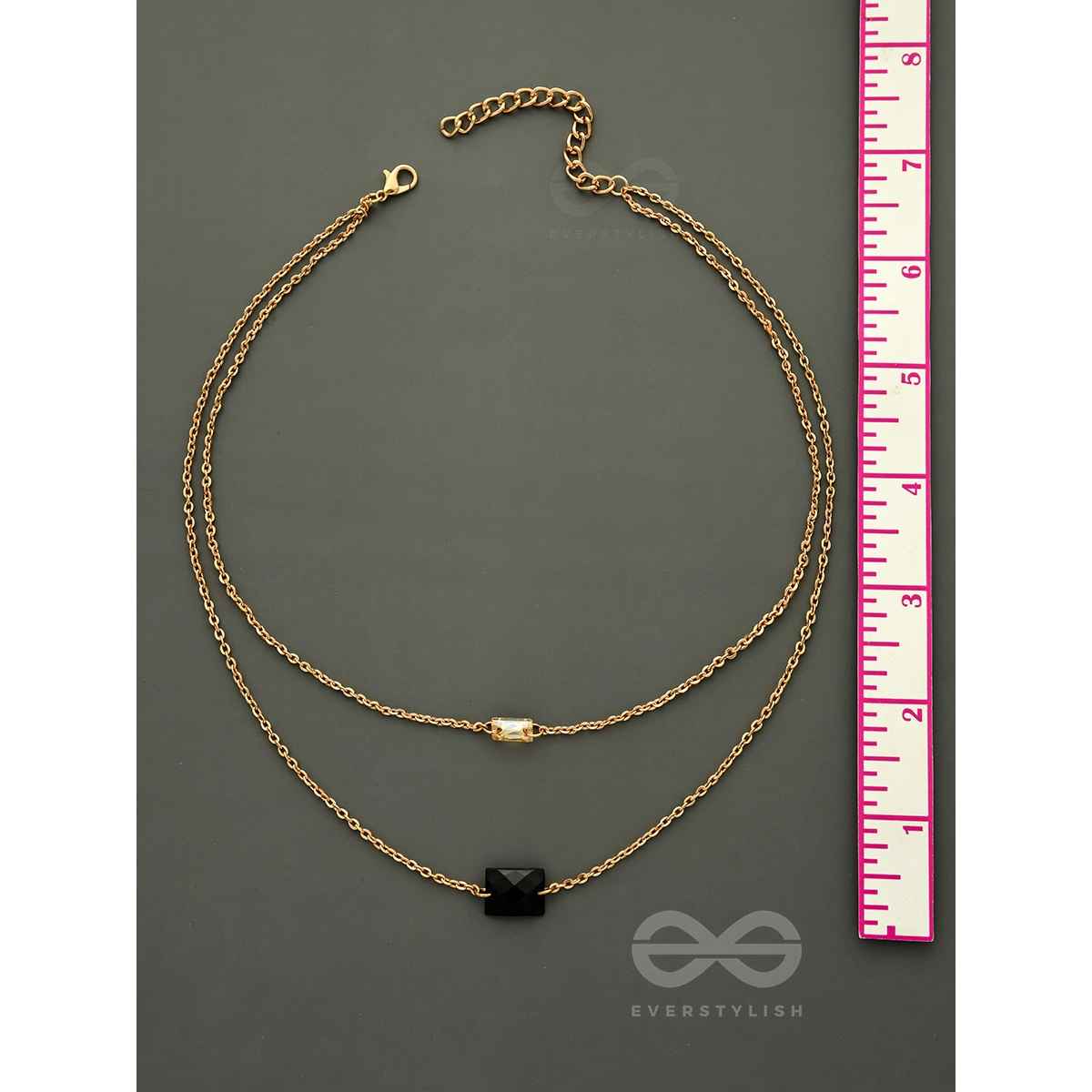 Everstylish The Dark Reflection- Golden Layered Necklace With Anti-Tarnish Coating