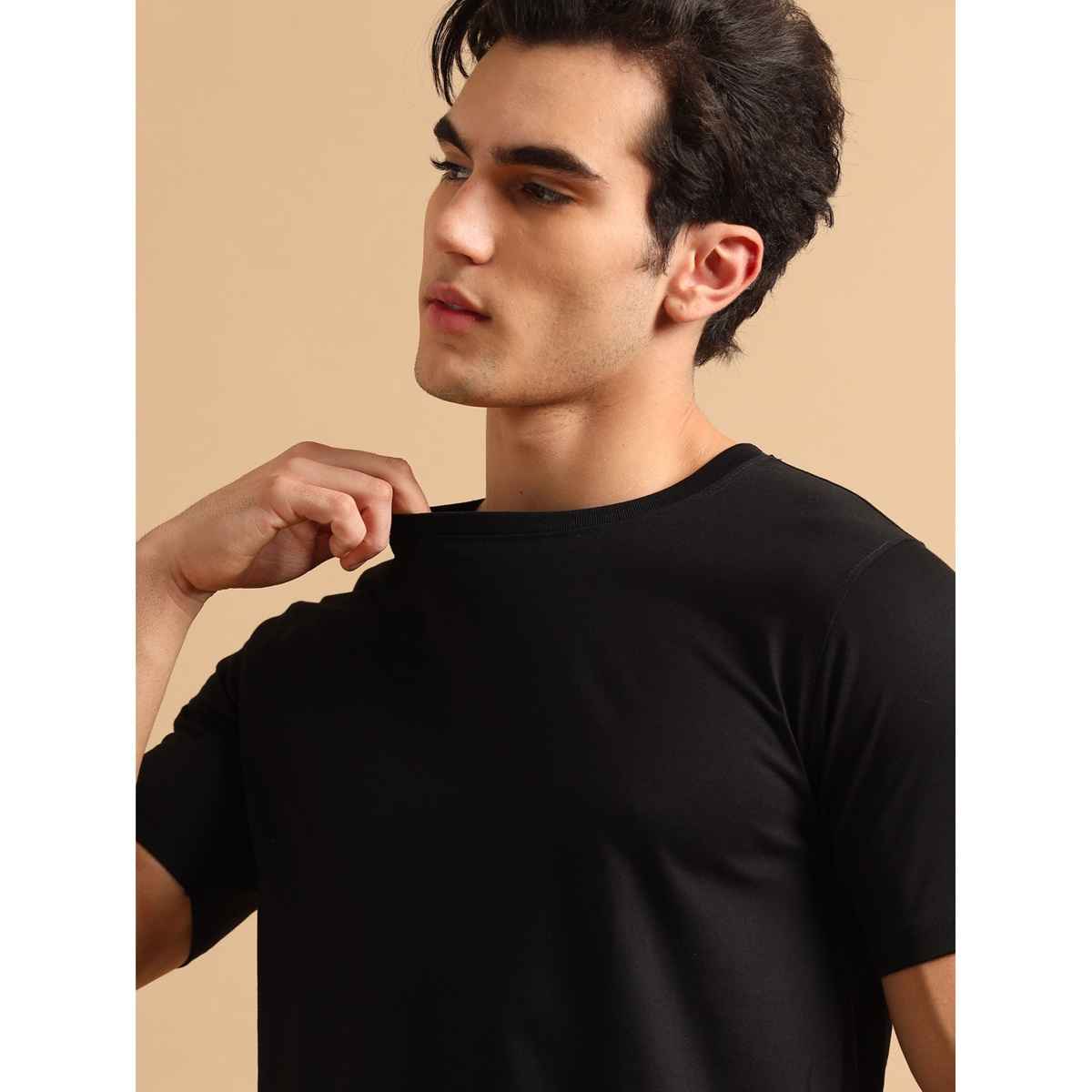Bushirt Men's Solid T-shirt | Black - M