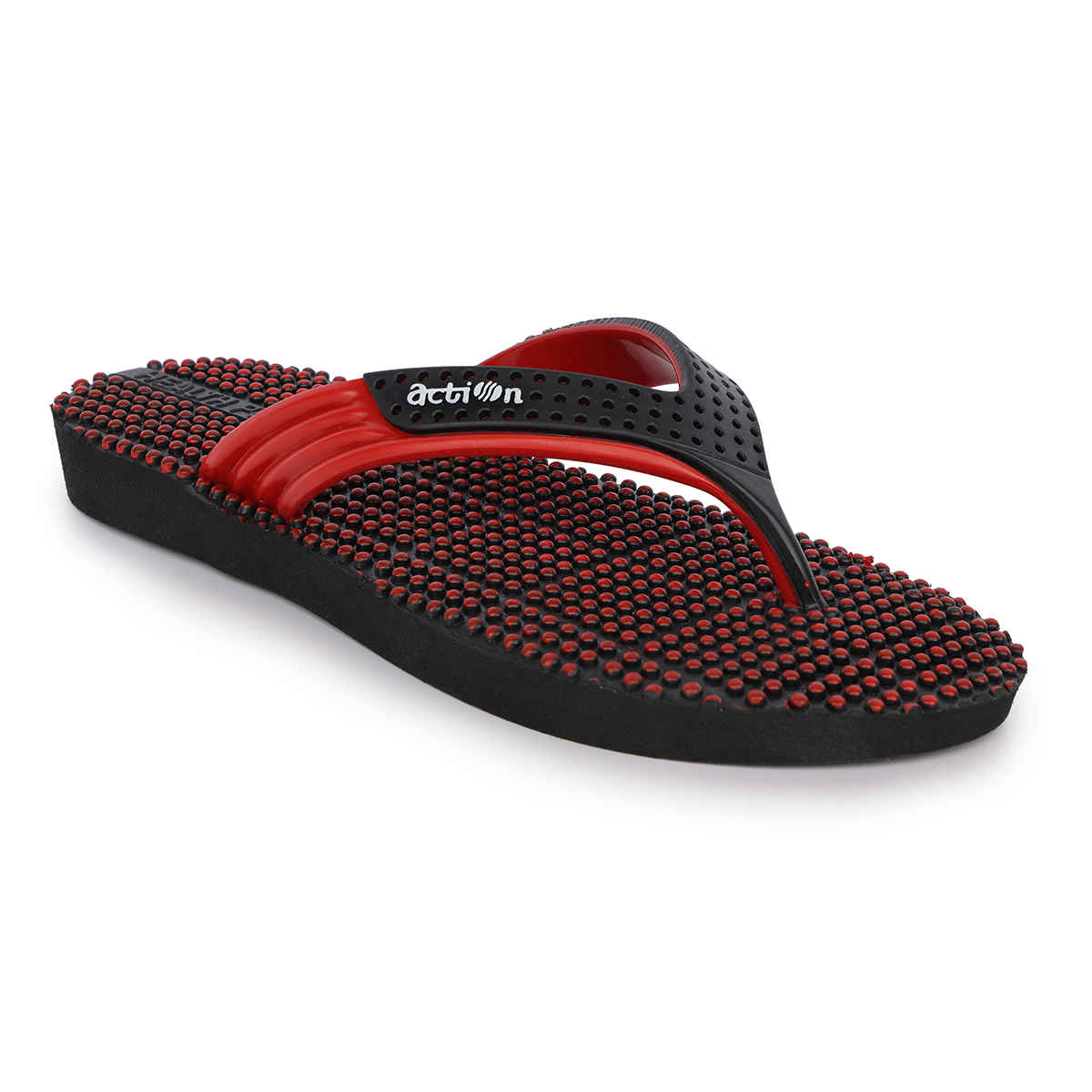 Action Slipper For Women | Nfl-29 Black-Red - UK-4