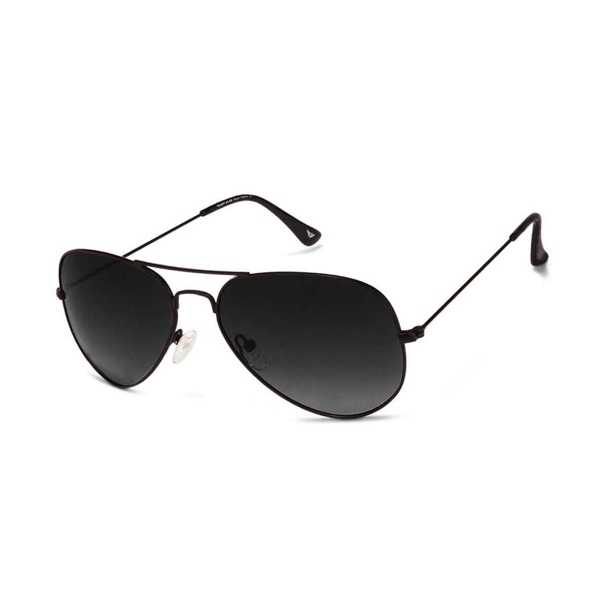 Vincent Chase By Lenskart Unisex Solid Metal Aviator Sunglasses | Black - M