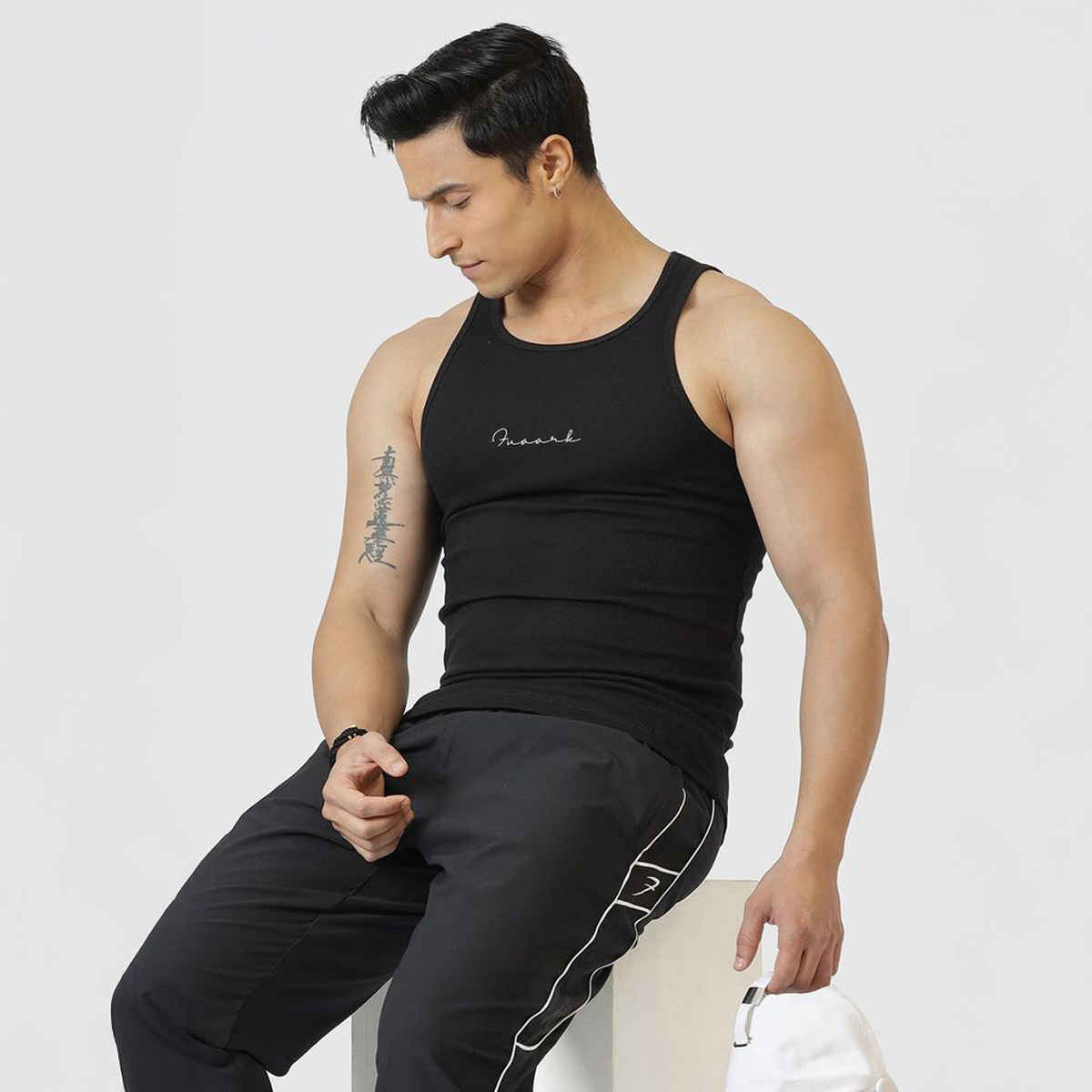 Fuaark Men's Ribbed Tank | Black - M
