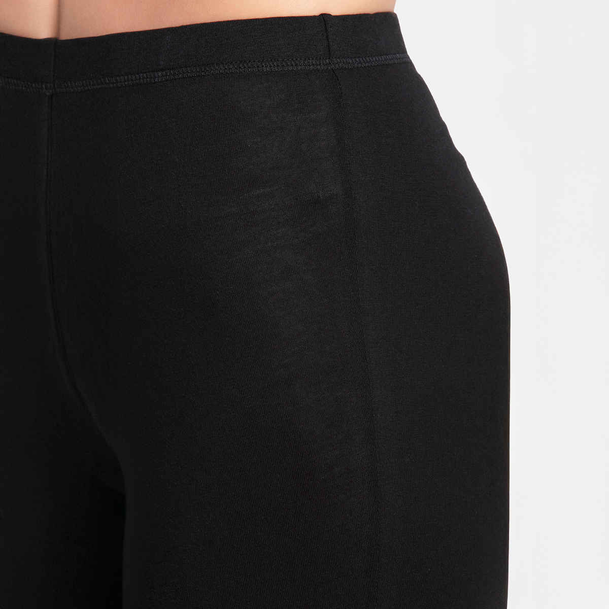 Jockey 1529 Women's Super Combed Cotton Mid Waist Underwear Shorties|Concealed Waistband | Black-XL