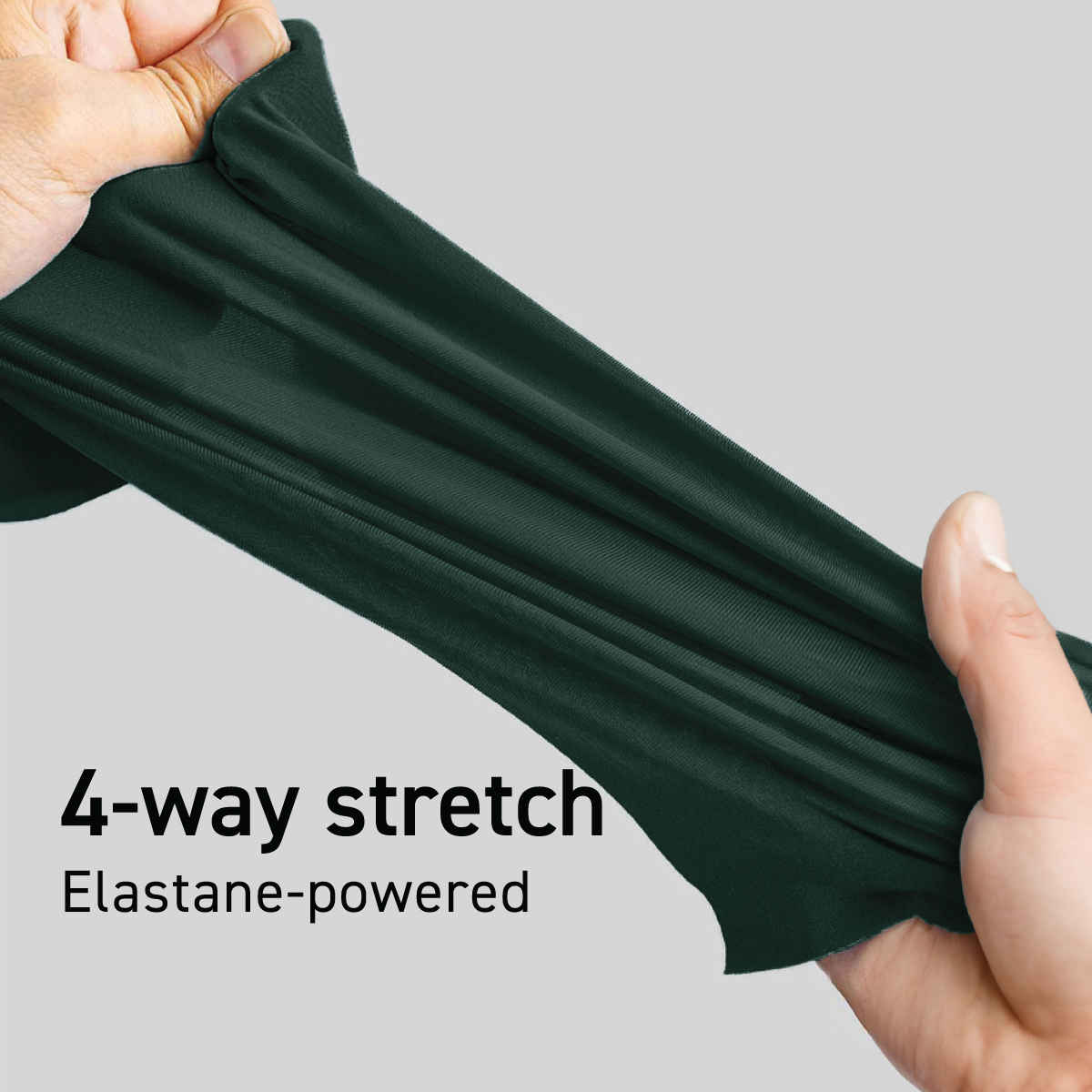 Damensch Men's Solid Trunks | Anti-Odour | Black & Green | M