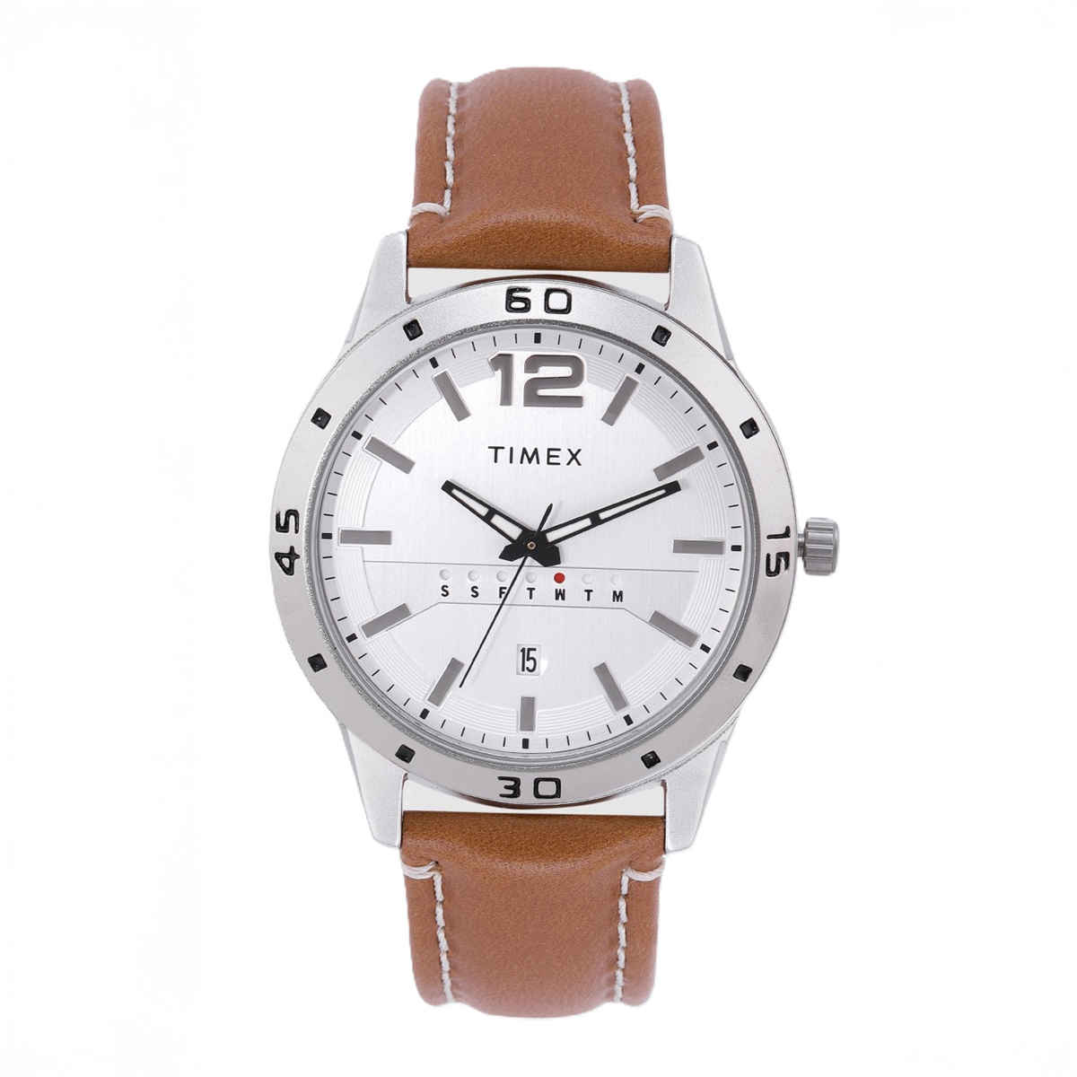 TIMEX Men's Silver Tone Round Dial Analog Watch | TW000U933