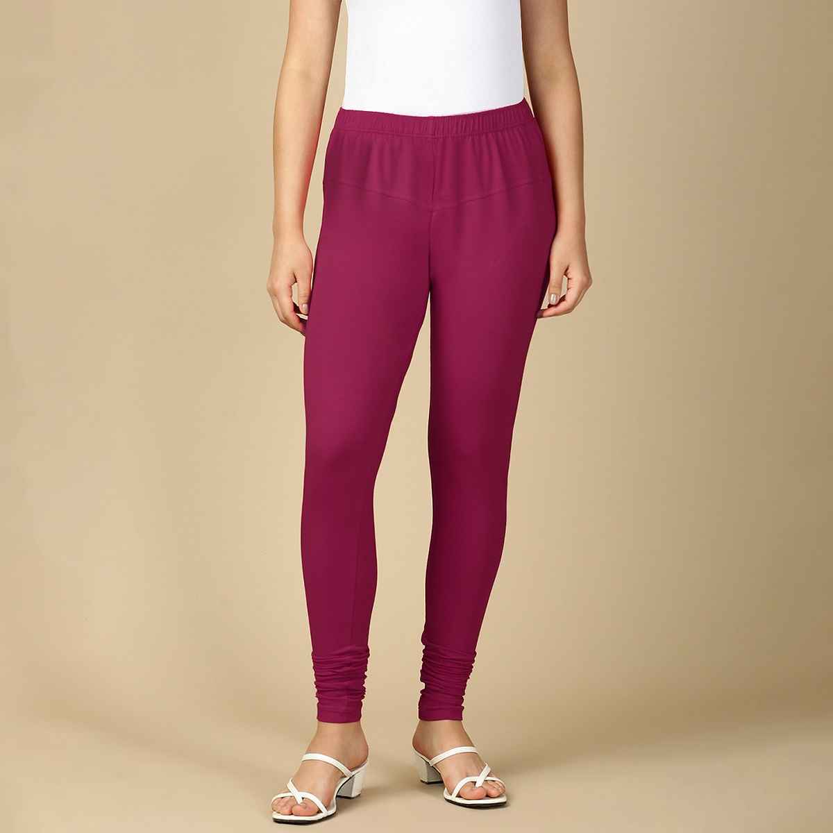 PYNK By Lux Cozi Women Ultra Soft 360 Stretch Premium Cotton Churidar Leggings | Falsa | Free Size