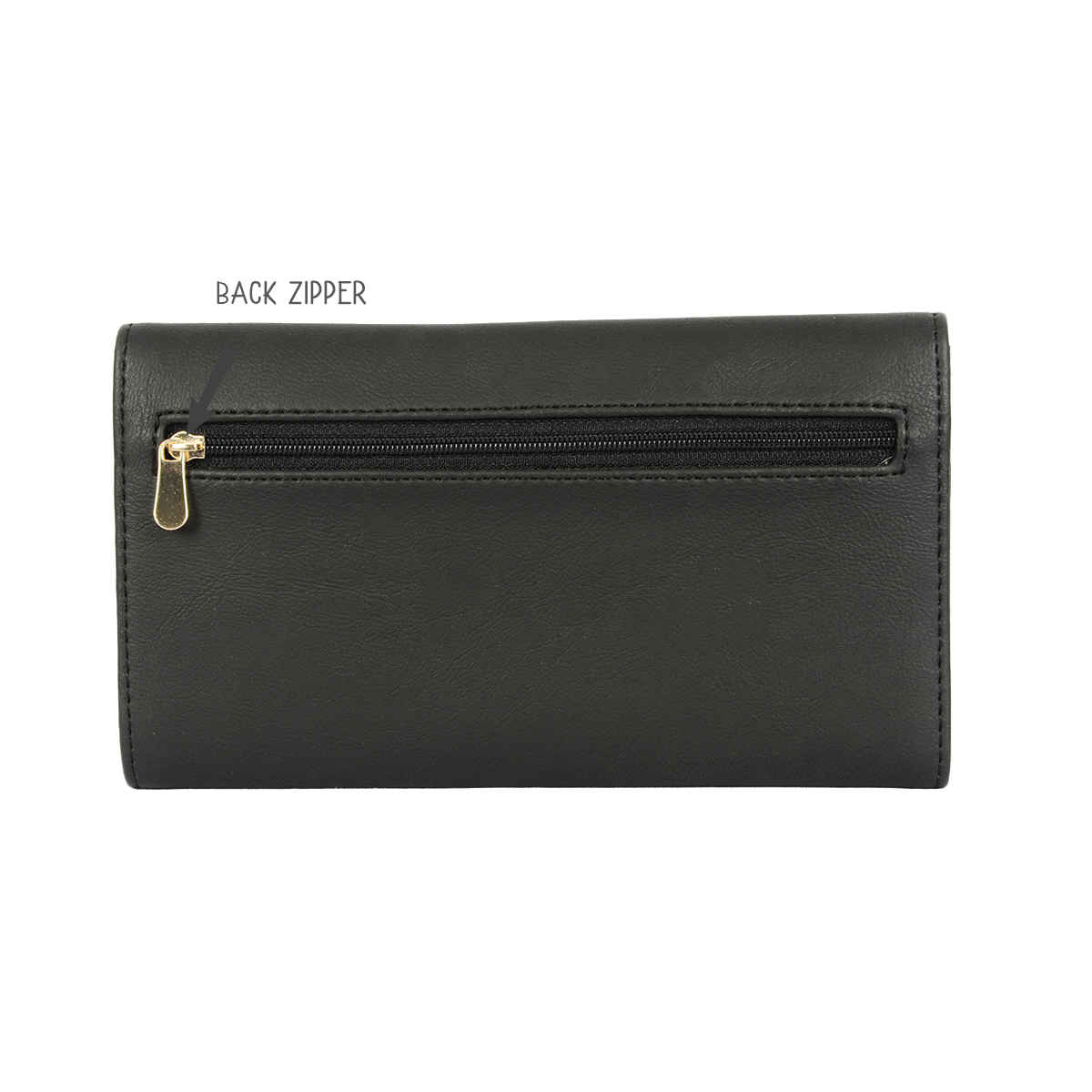 Baggit Women 3 Fold Wallets | Pencil Black