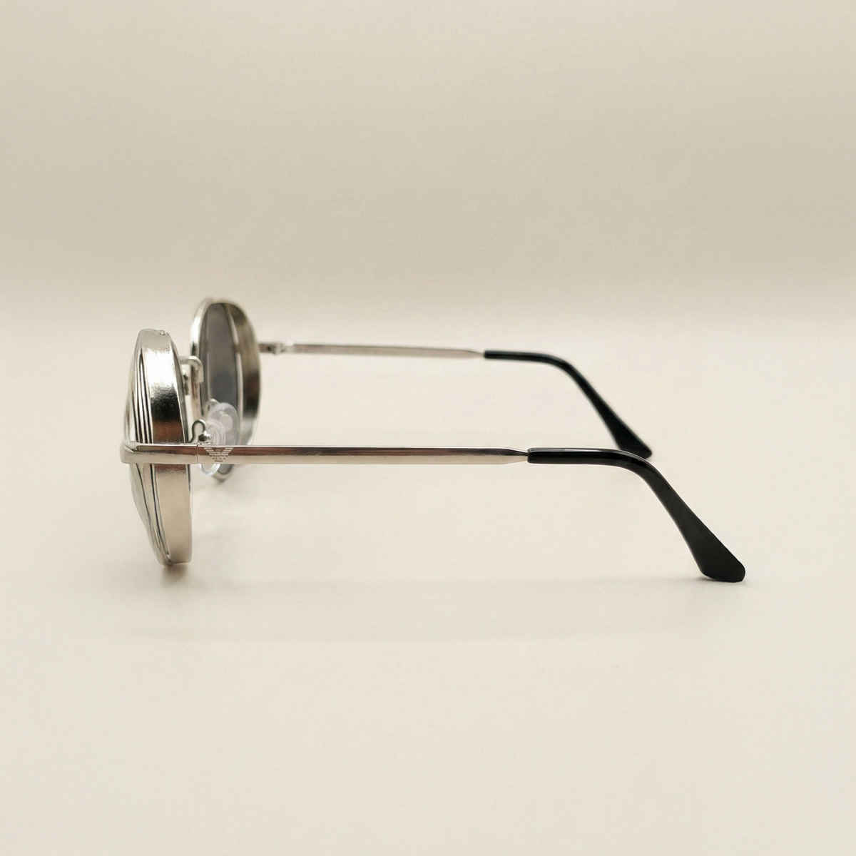 NuVew Unisex Round Sunglasses | Silver & Black | Medium