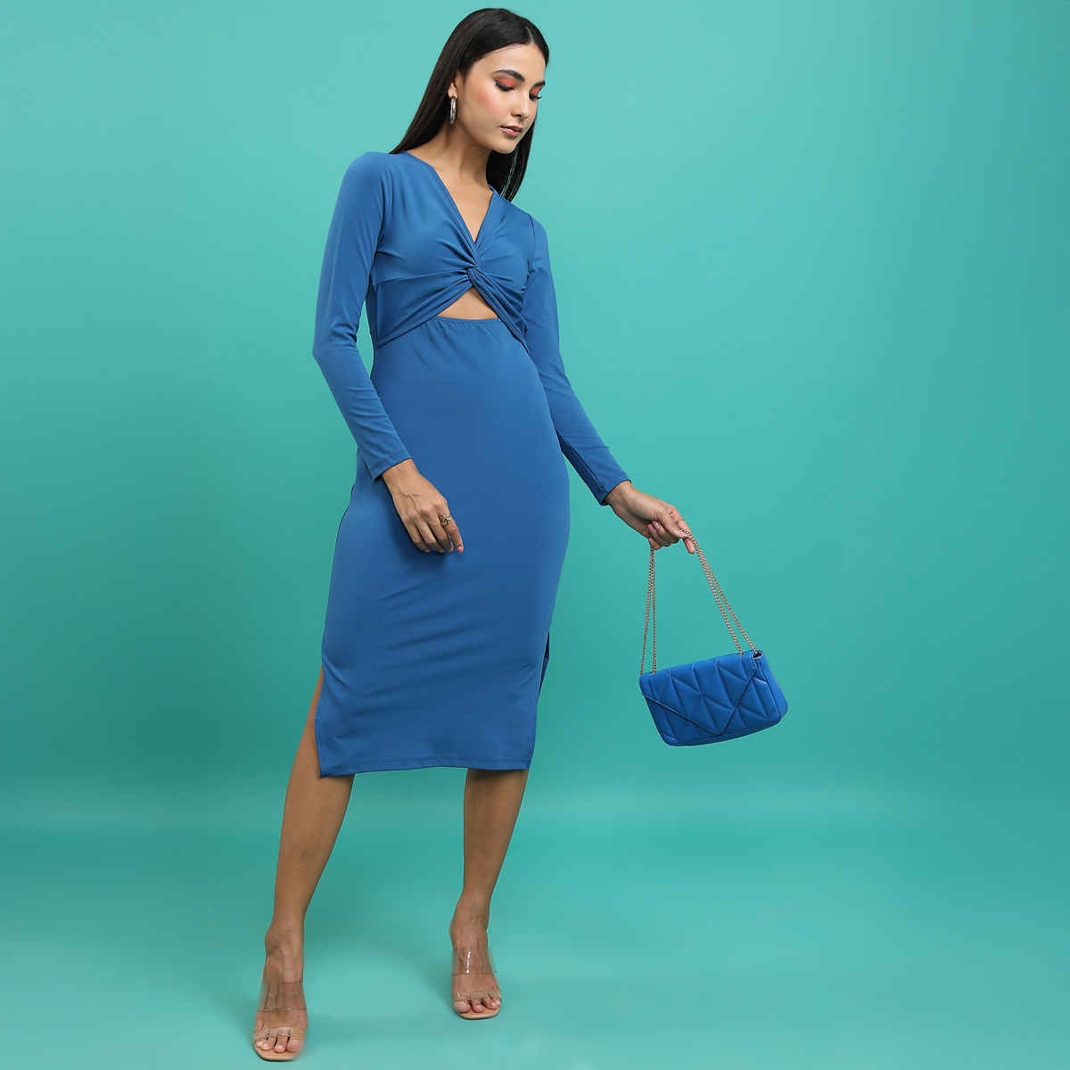 Ketch Women's Bodycon Dress | Blue - M