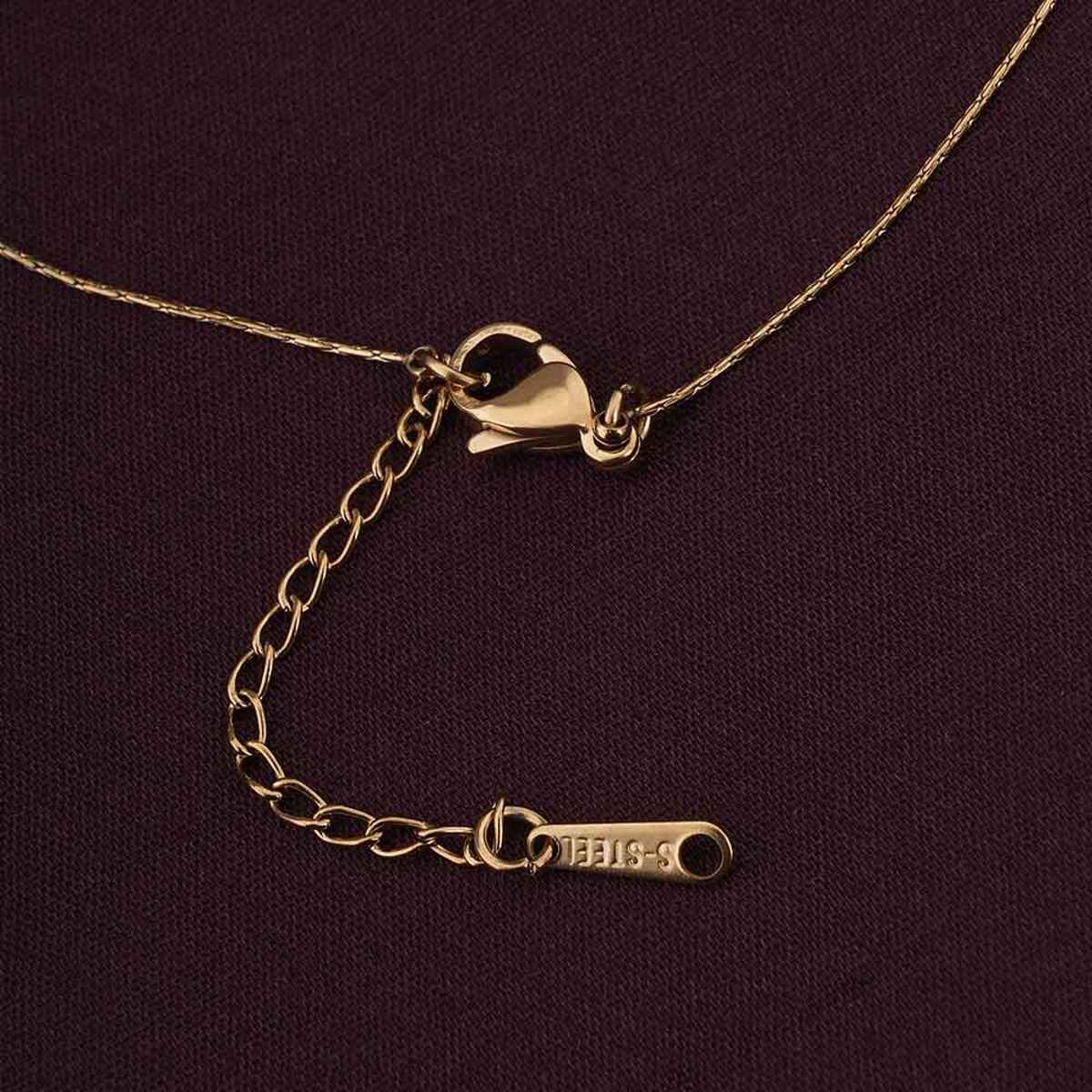 Palmonas Delicate Diamond Studded Necklace For Womens | Waterproof And Anti-Tarnish