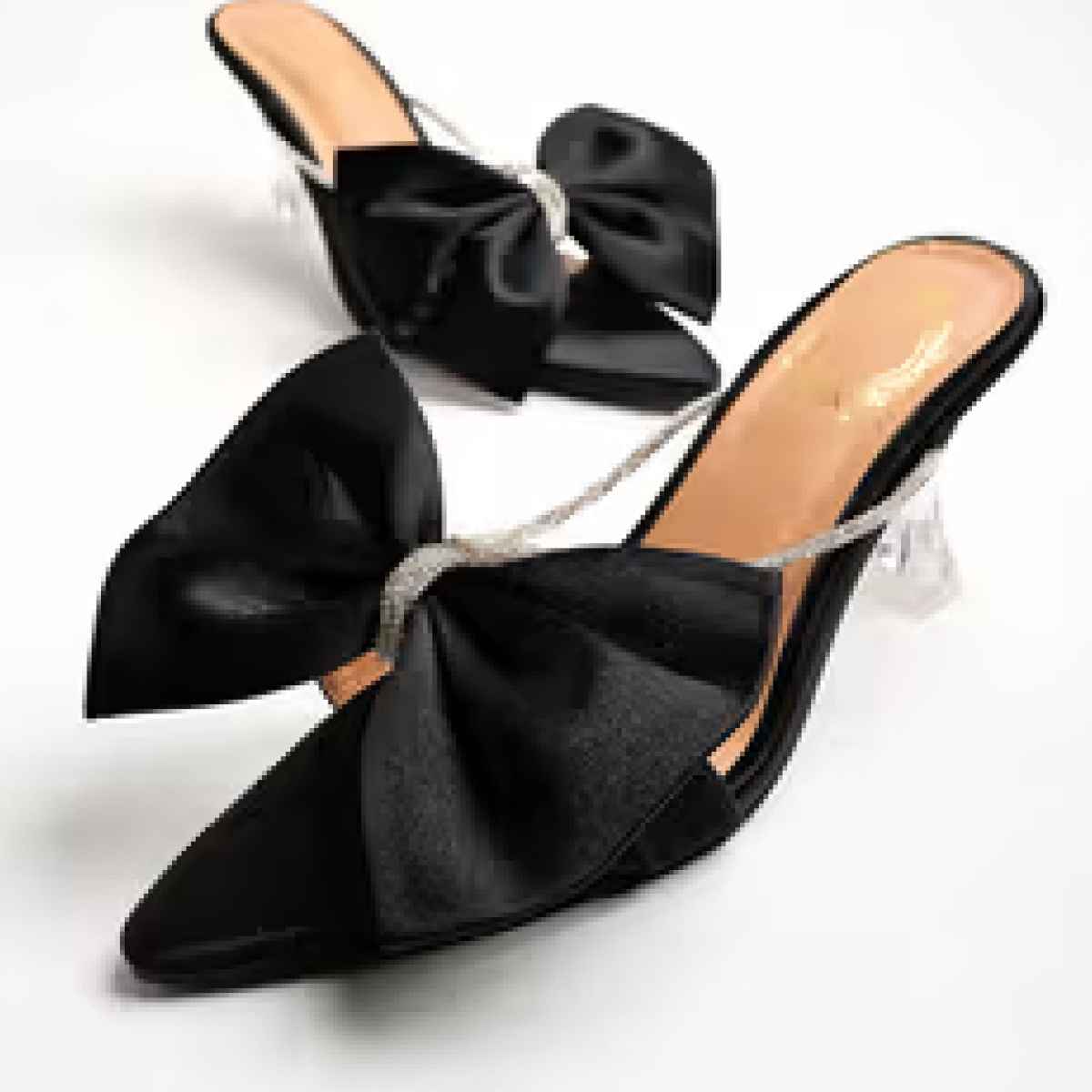 Shoetopia Stylish Western Embellished Black Heels For Women | UK 8