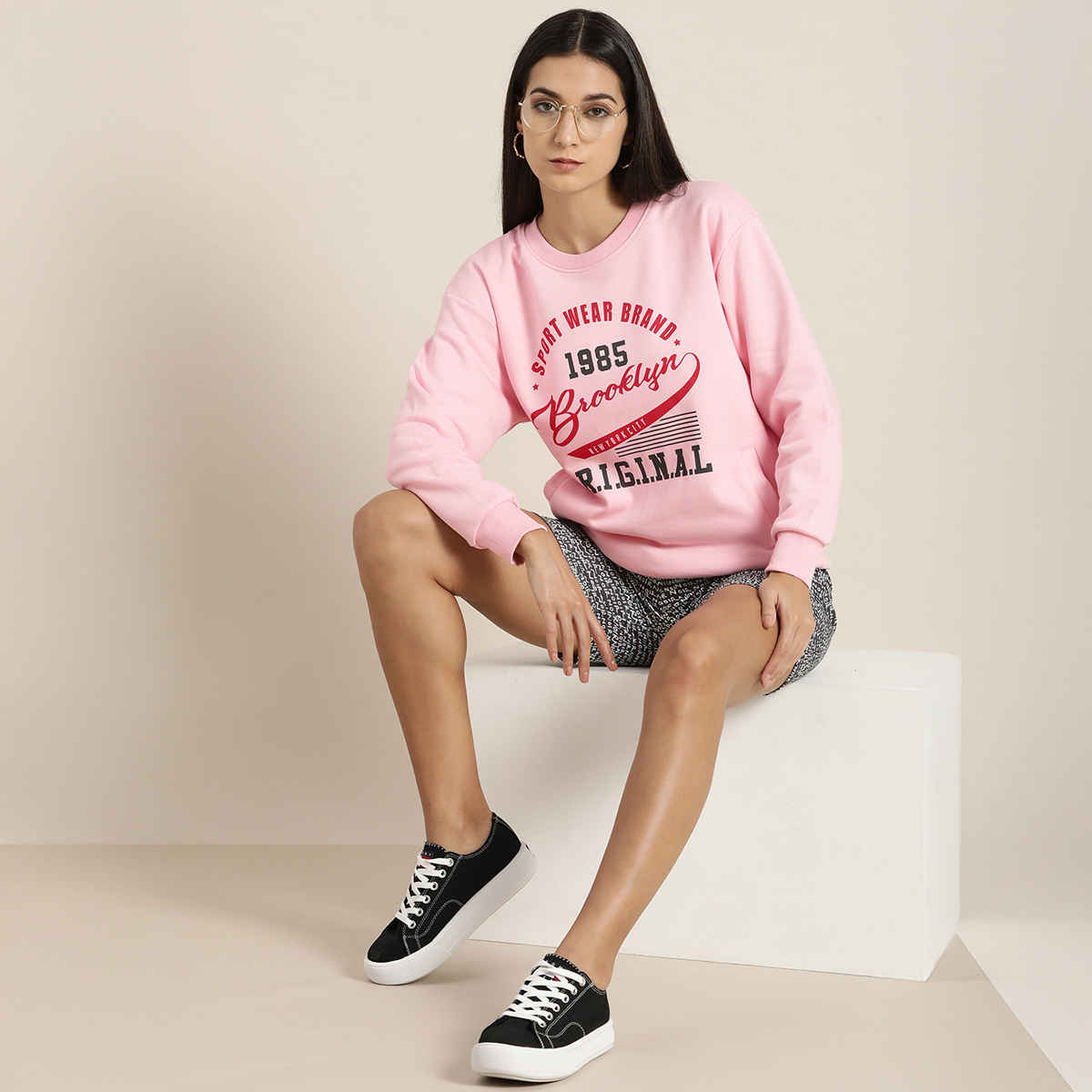 Dillinger Women's Sweatshirt | Dlwmnswt028 | Pink - XL