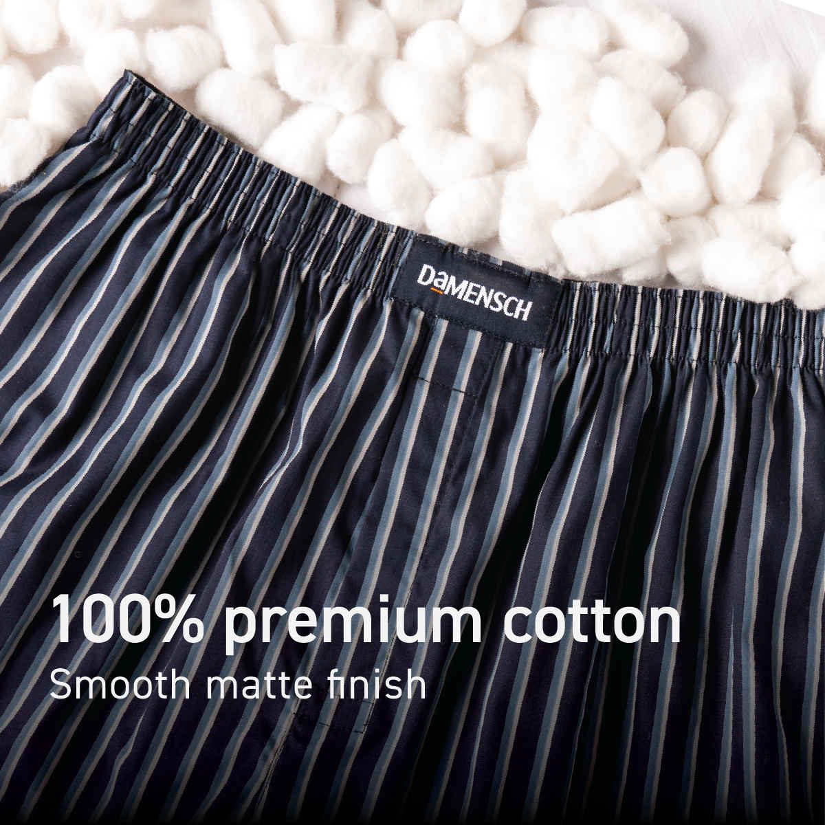 DaMENSCH Ultra-light Cotton Men's Boxer Shorts | Black - XL