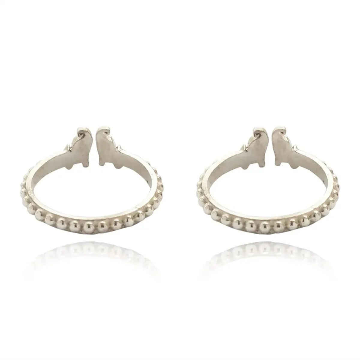 Unniyarcha Silver 92.5 Small Elephant Toe Rings
