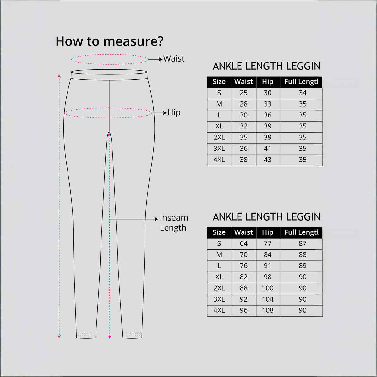 Go Colors Women's Solid Mid Rise Ankle Length Leggings | Coral - L