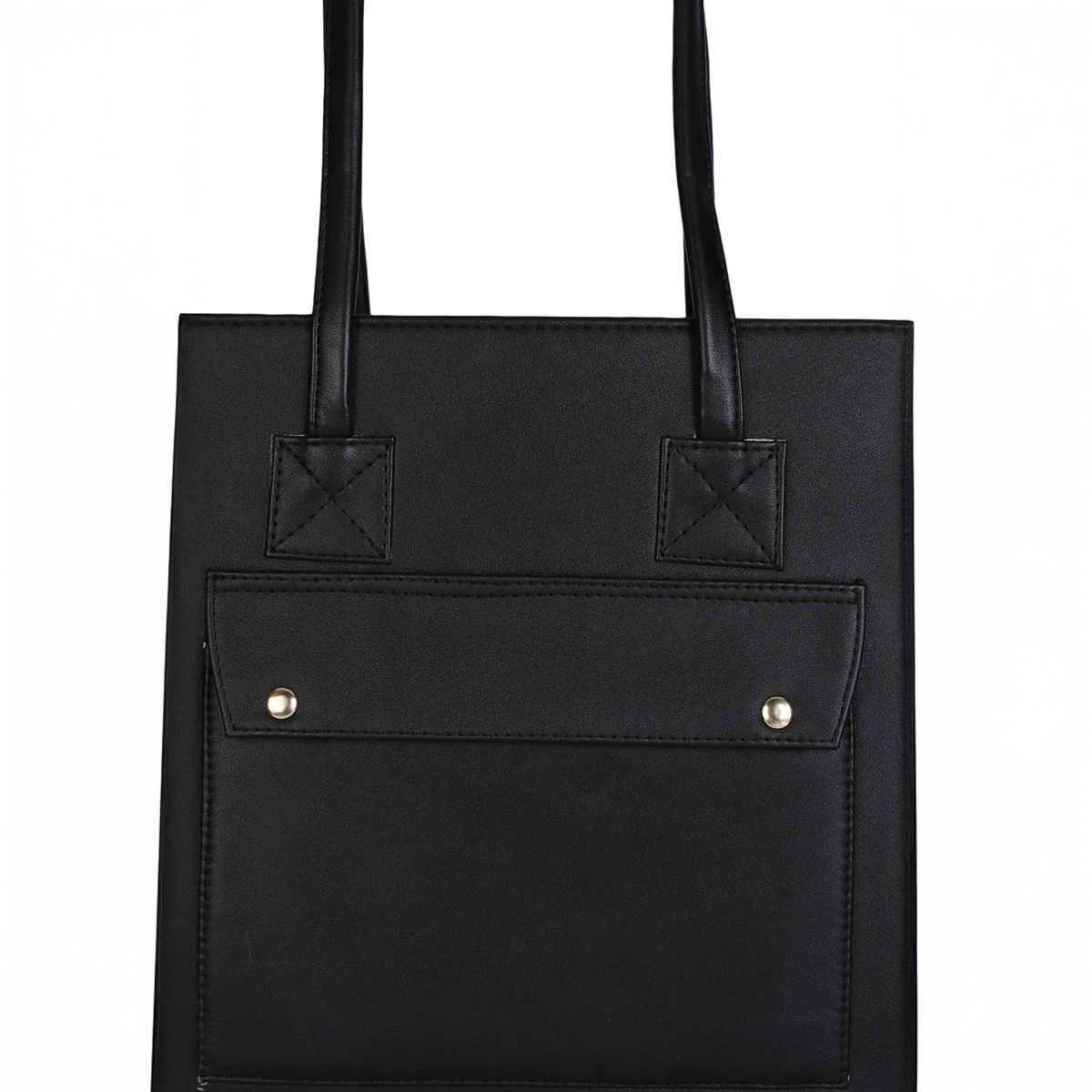 Mini Wesst Women's Solid PU 13 L Double Strap Shoulder Bag | Black - One Size