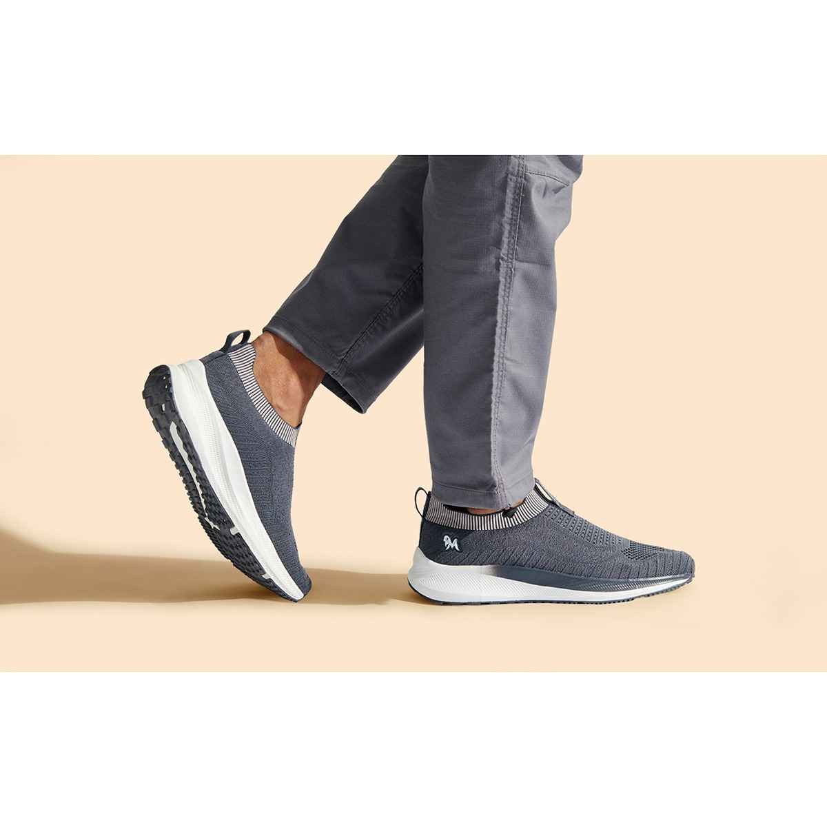 Neeman's Grip Fit Slip Ons | Grey | Size- 8