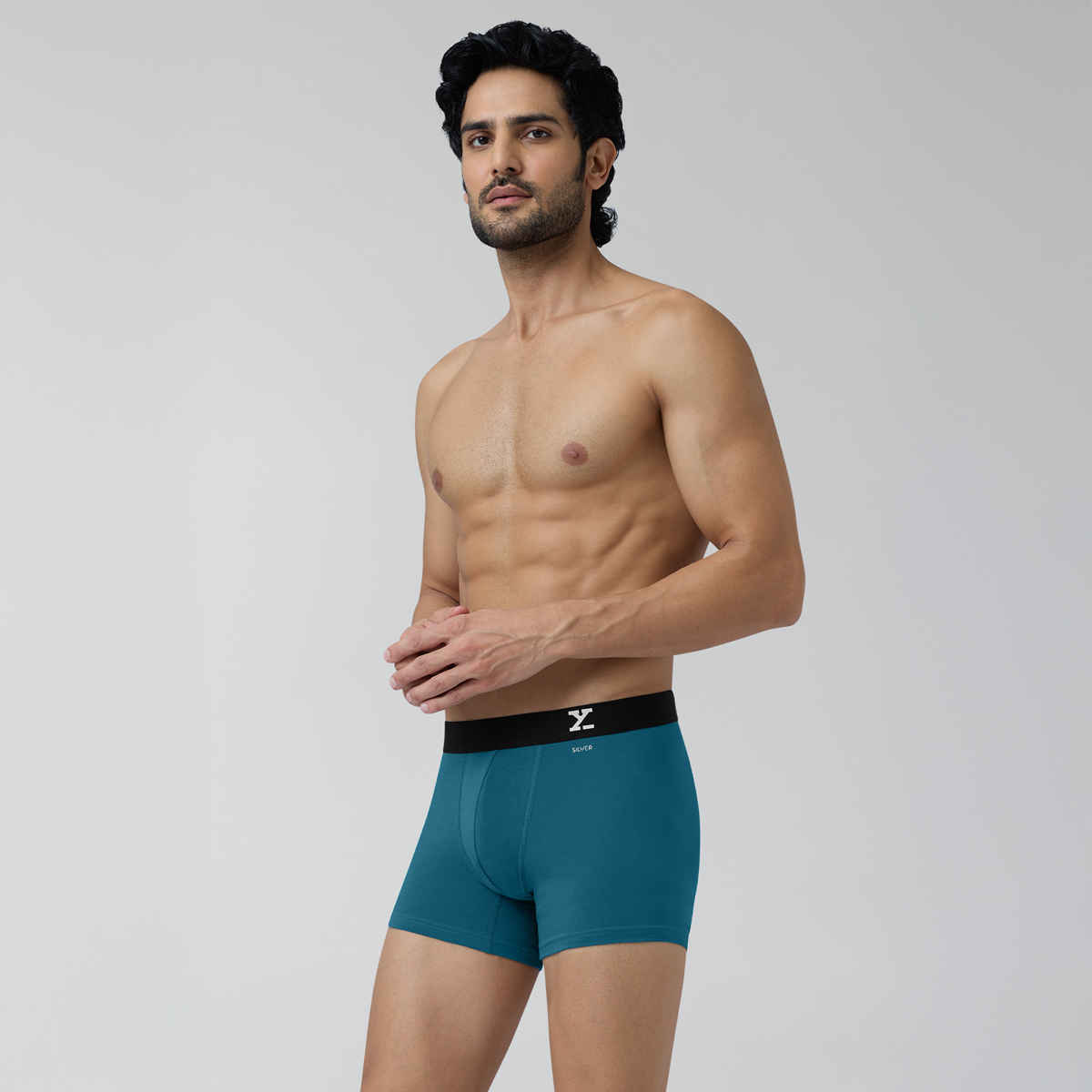 XYXX Men's Aero Cotton Solid Trunks Pack of 1, Green Emerald| M
