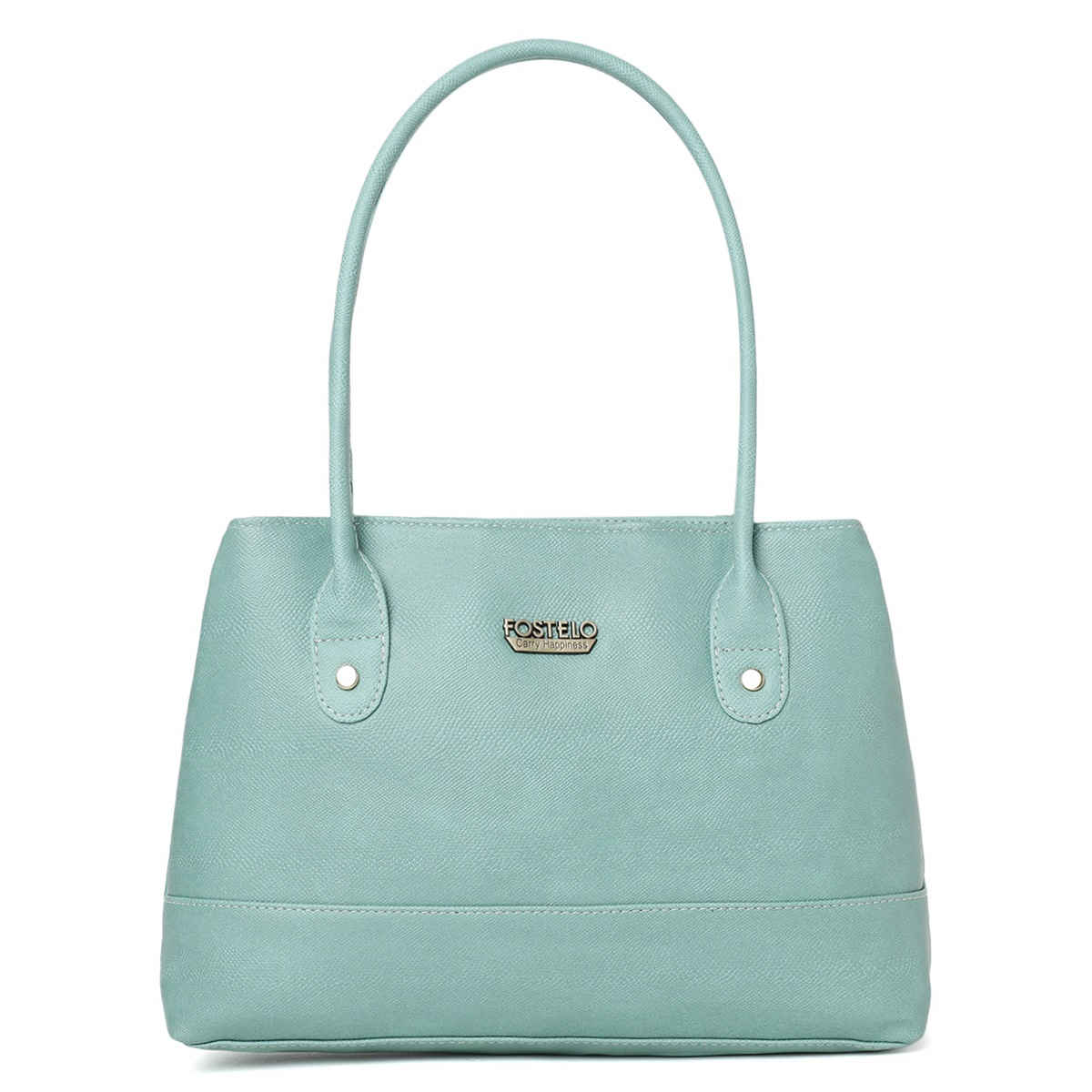 Fostelo Women's Leather Feathers Handbags Shoulder Hobo Bag Ladies Purse | Light Grey | Medium