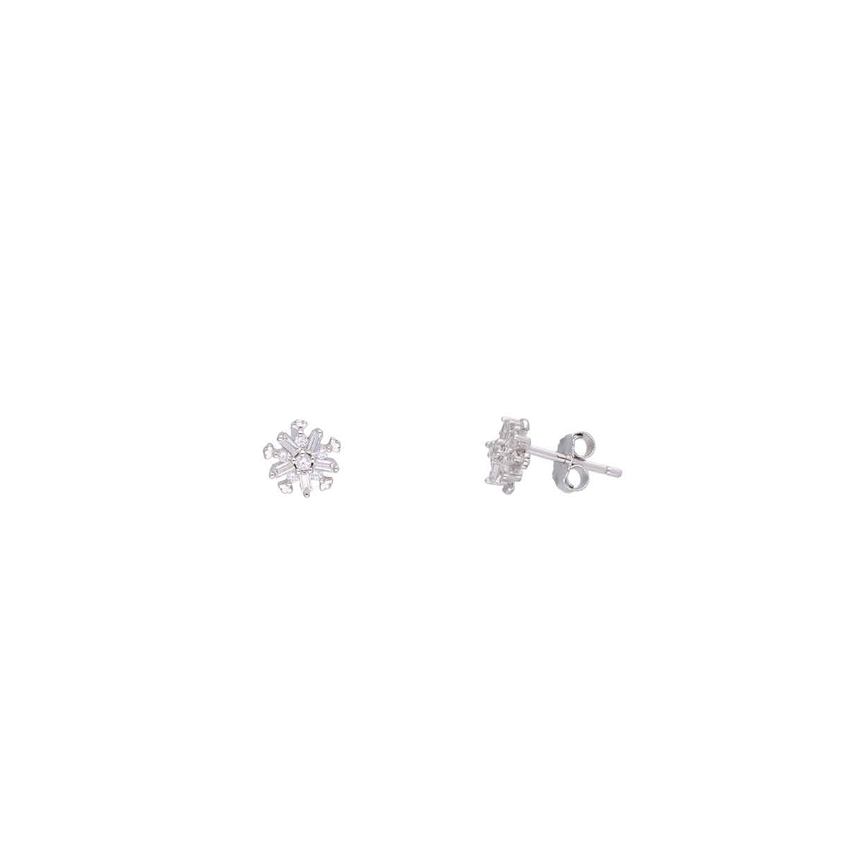 Kai Jewel Silver Snowflake Stud Earrings | ERSD784-S-NA