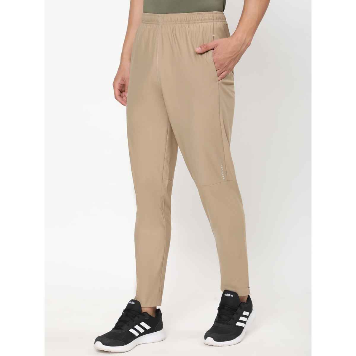 Dida Men's Track Pant Regular Comfortable Stretchable Dry-Fit | Beige - XXL