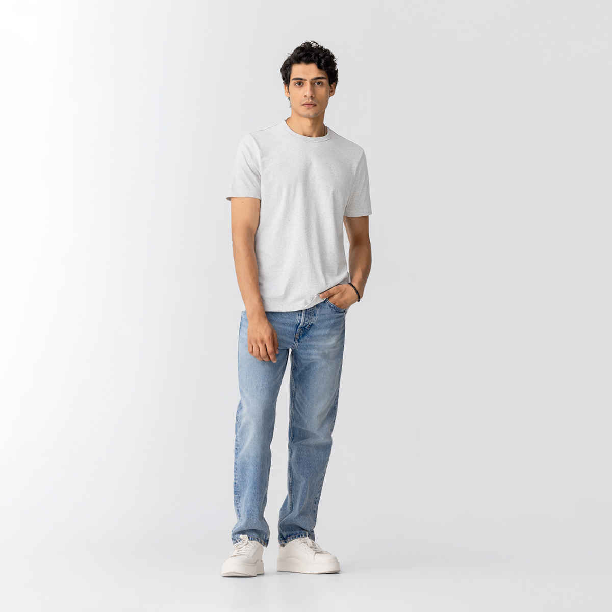 March Men's Cotton Heavy Crew | Marble - M