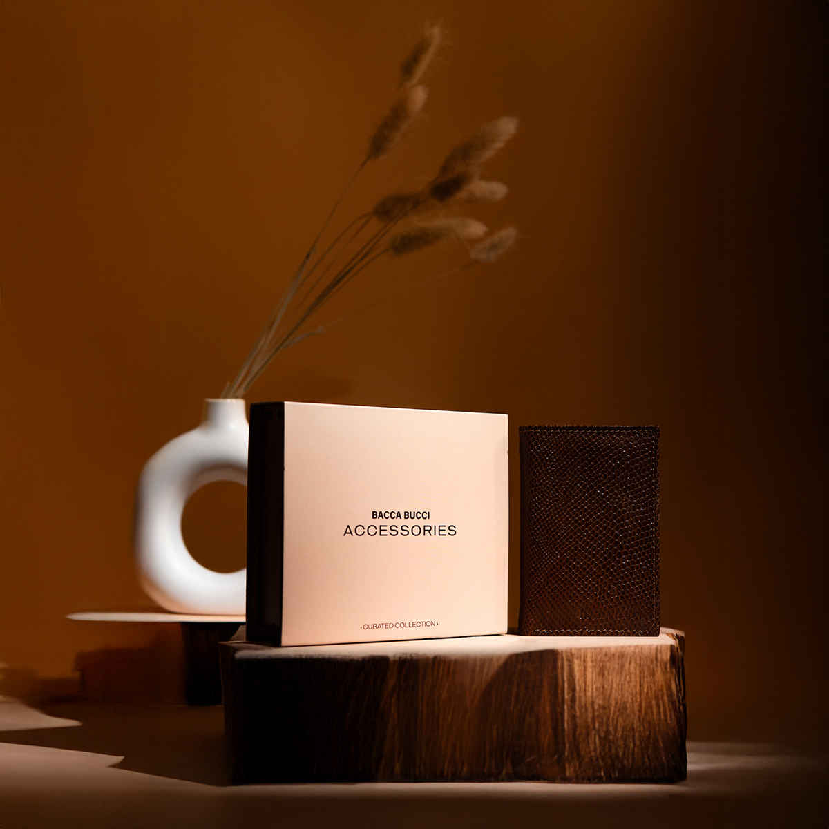 Bacca Bucci Men's Textured Genuine Leather Wallets | Brown - Free Size