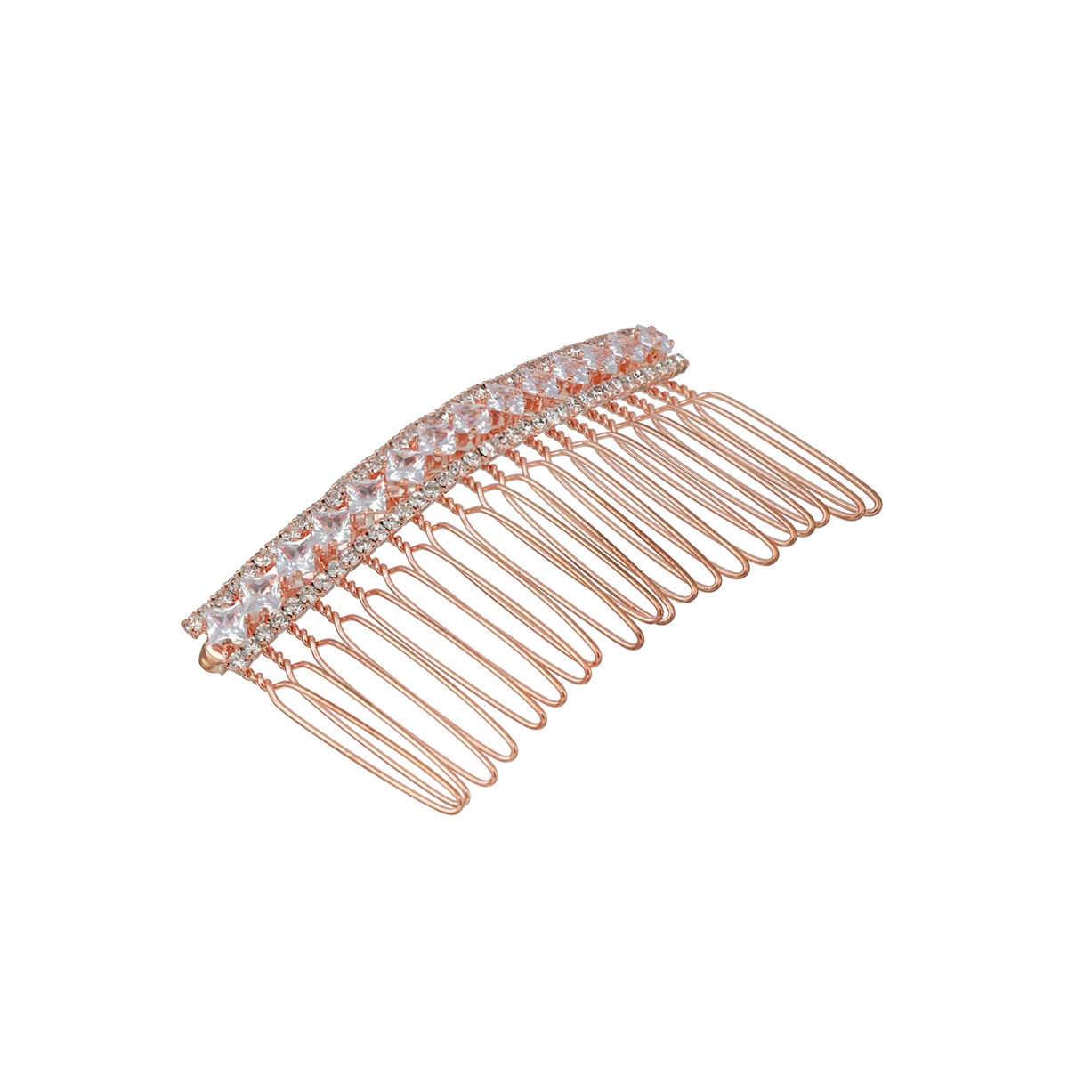 Aatmana Women Rose Gold-Plated Embellished Comb Pin