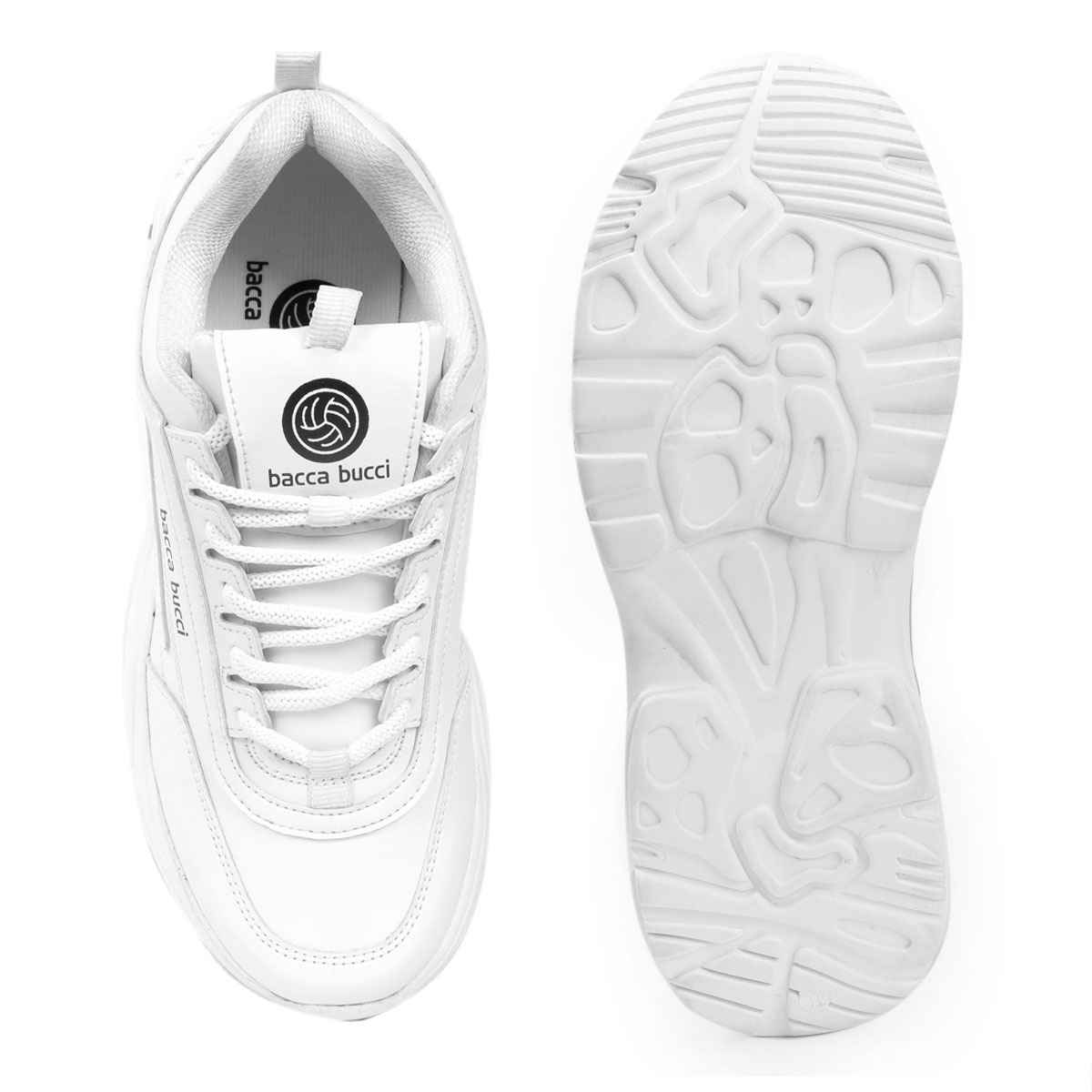 Bacca Bucci Afterburn Men's Urban Fashion Sneakers and Sports Shoes White | UK 7