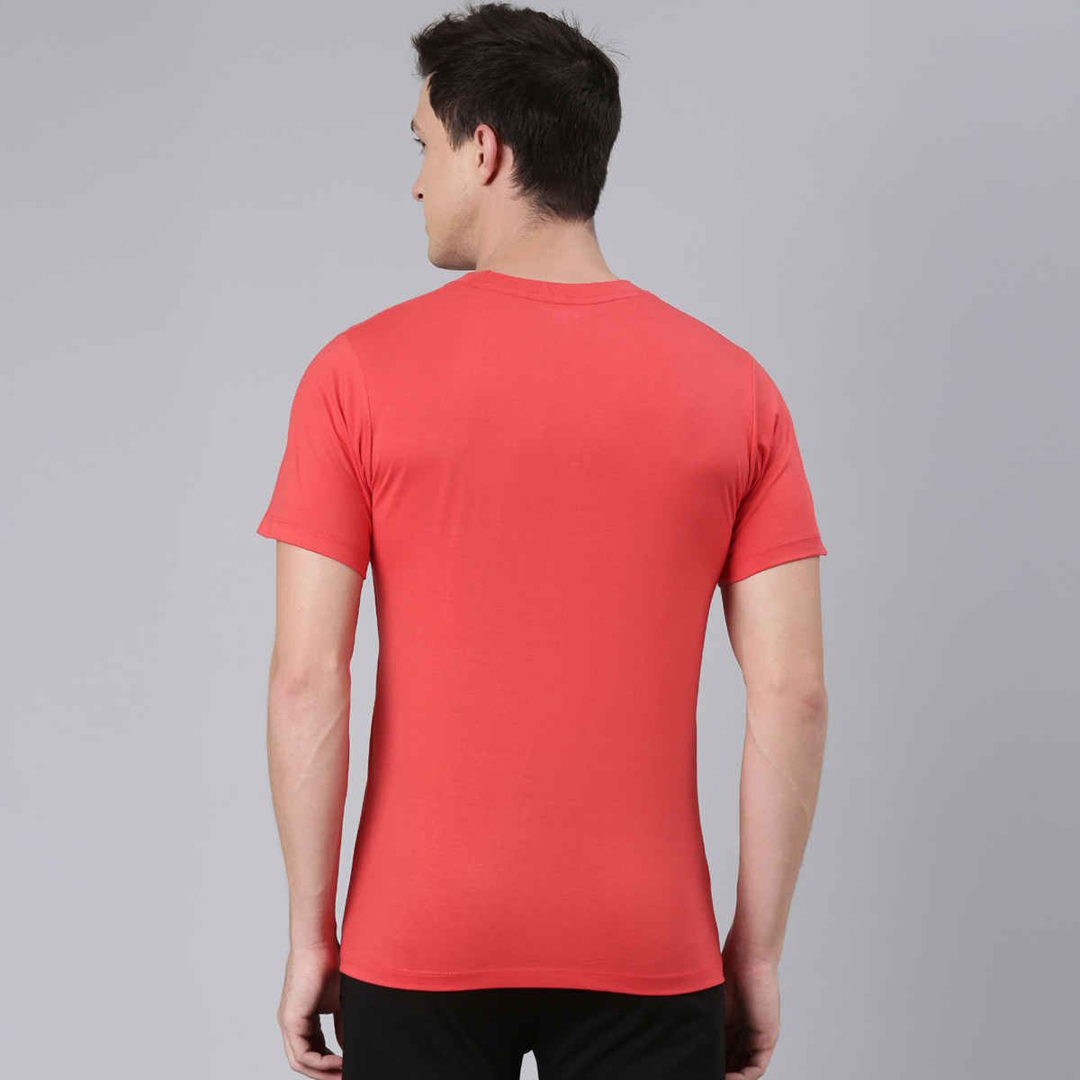 Rupa Jon Men's Round Neck T-Shirt Style | RJ 901 | Haute Red - S