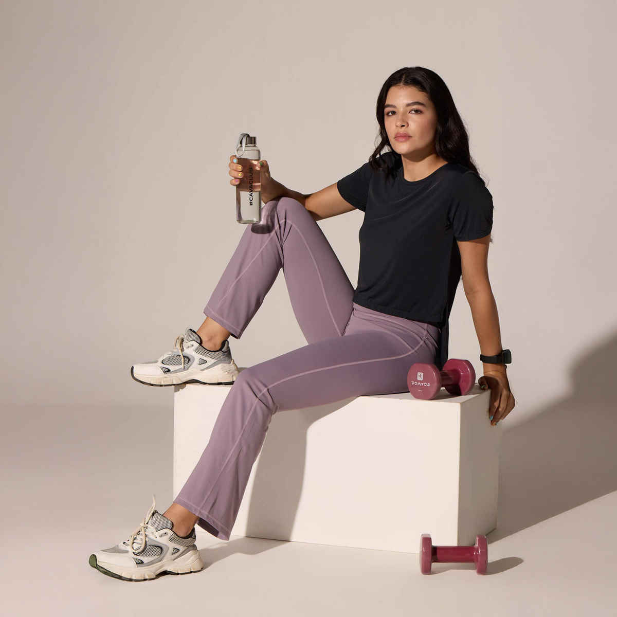 Cava Women's Flare Pants Grip-It | Light Mauve - M