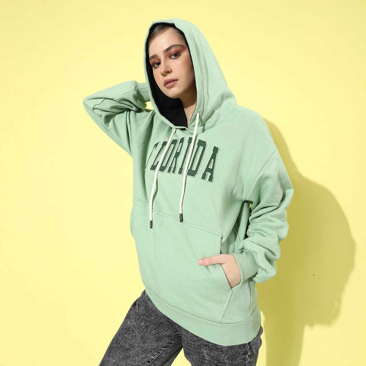 Dillinger Women's Sweatshirt | Dlwmnhd008P | Green - XS