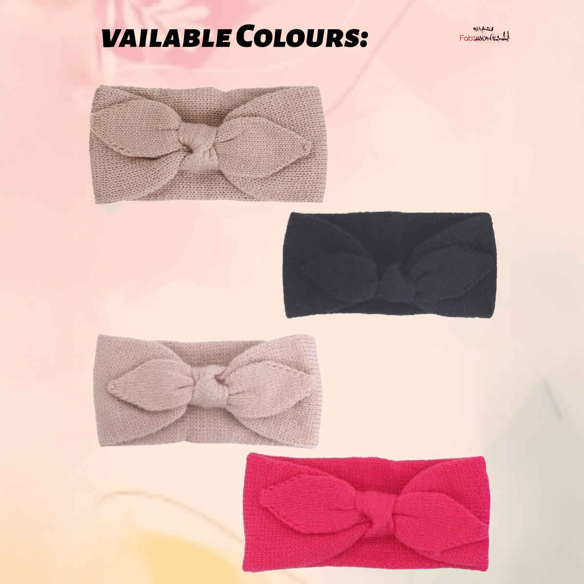 Fabseasons Women's Solid Wool Headband | Pink | 2 - 10 years