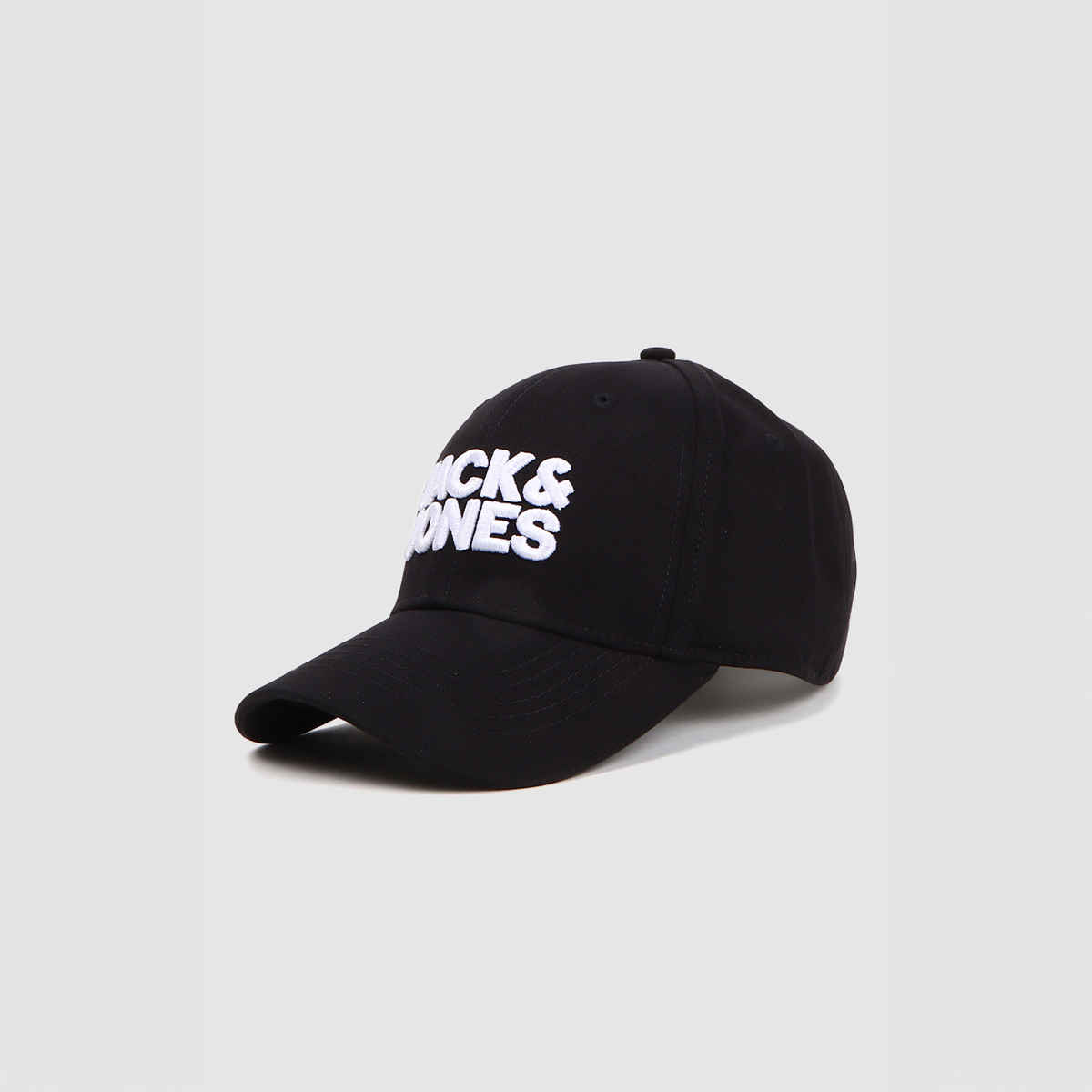 Jack & Jones Men's Embroidered Cotton Baseball Cap | Black - Free Size