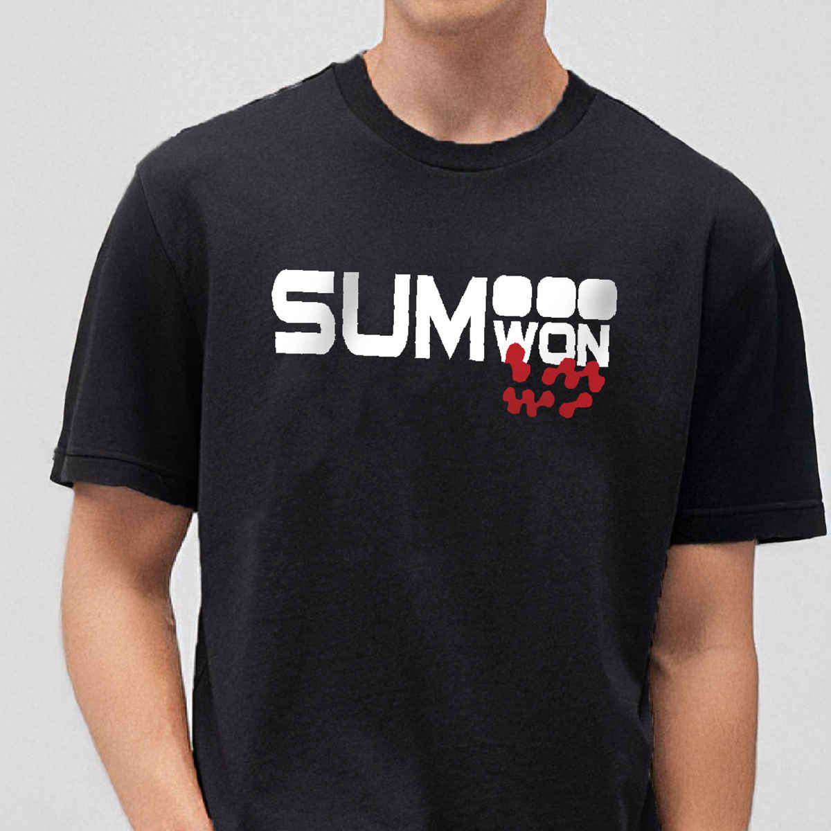 De Tees Men's Half Sleeve T-shirt | MHS-SUMWON | Black - XXL