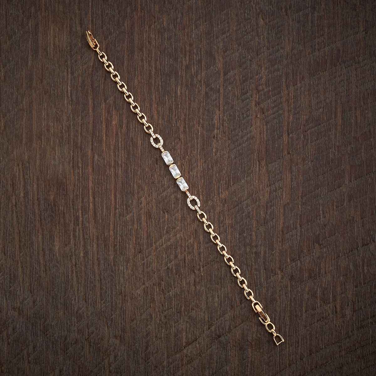 Kushal s Fashion Jewellery White Gold-Plated Party Zircon Bracelet | 438175