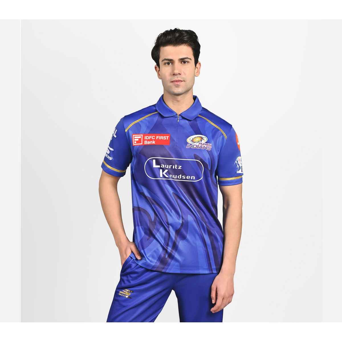 MI IPL Men s Fan Jersey | Blue/Gold - M
