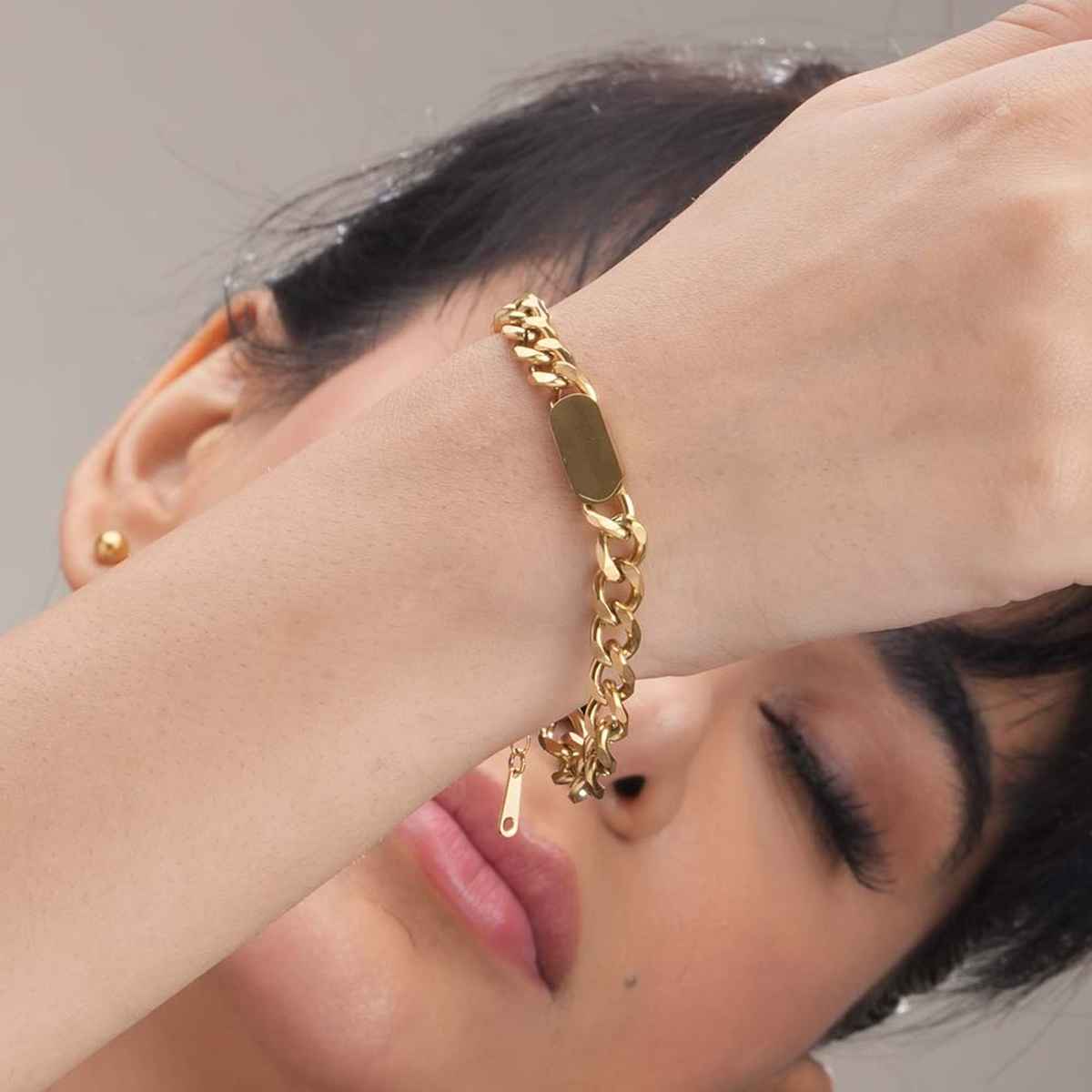 Palmonas Small Bar Bracelet For Womens | Waterproof And Anti-Tarnish