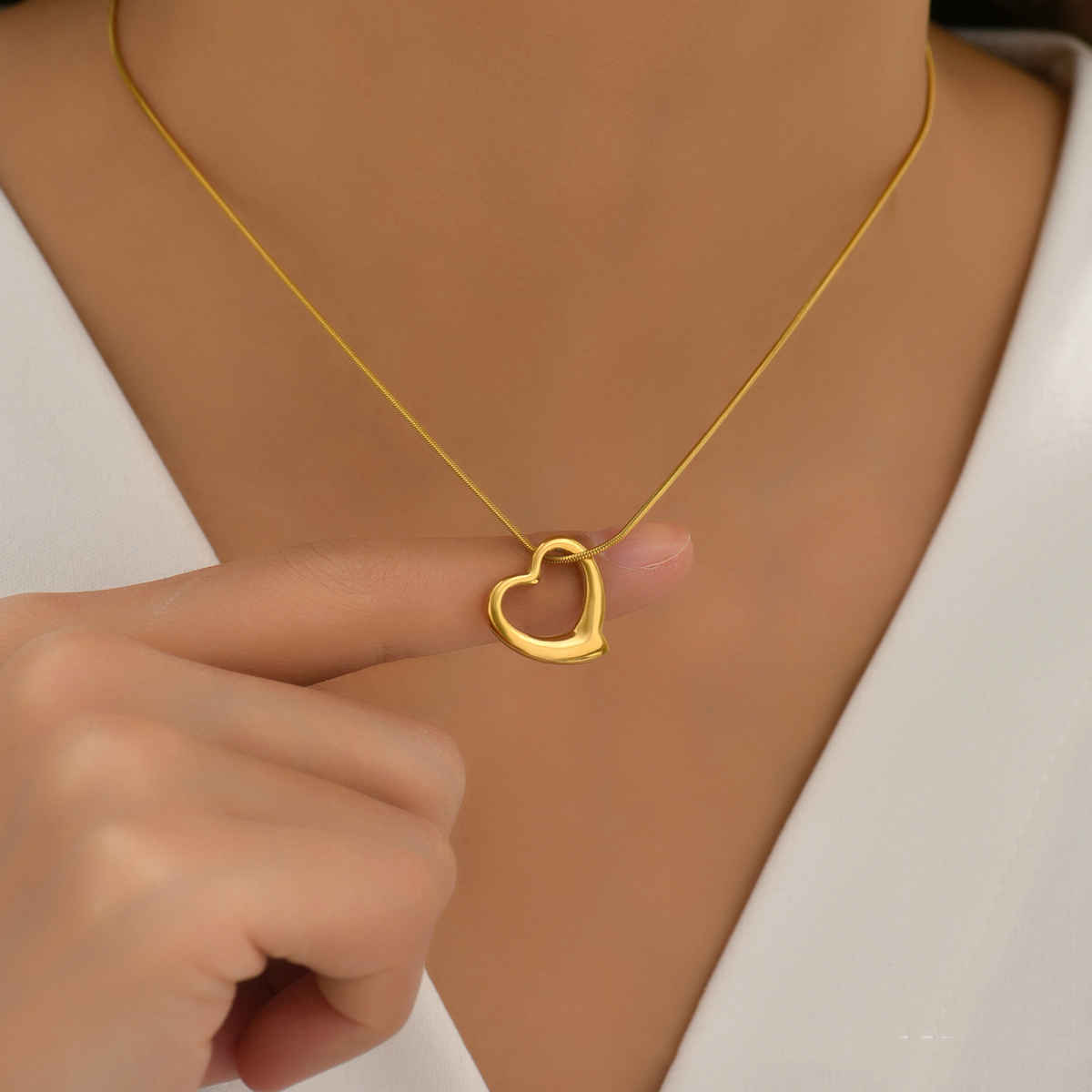 LabelShe Gold-Plated Heart Themed Pendant Necklace | LS-PS-26383