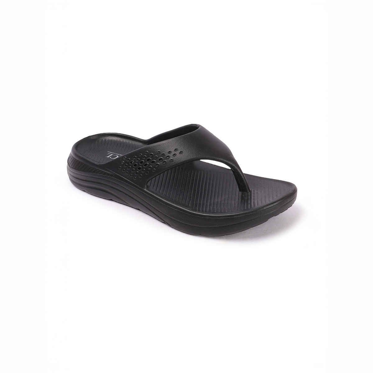 Carlton London Black Comfortable Men Flip Flops | UK 11