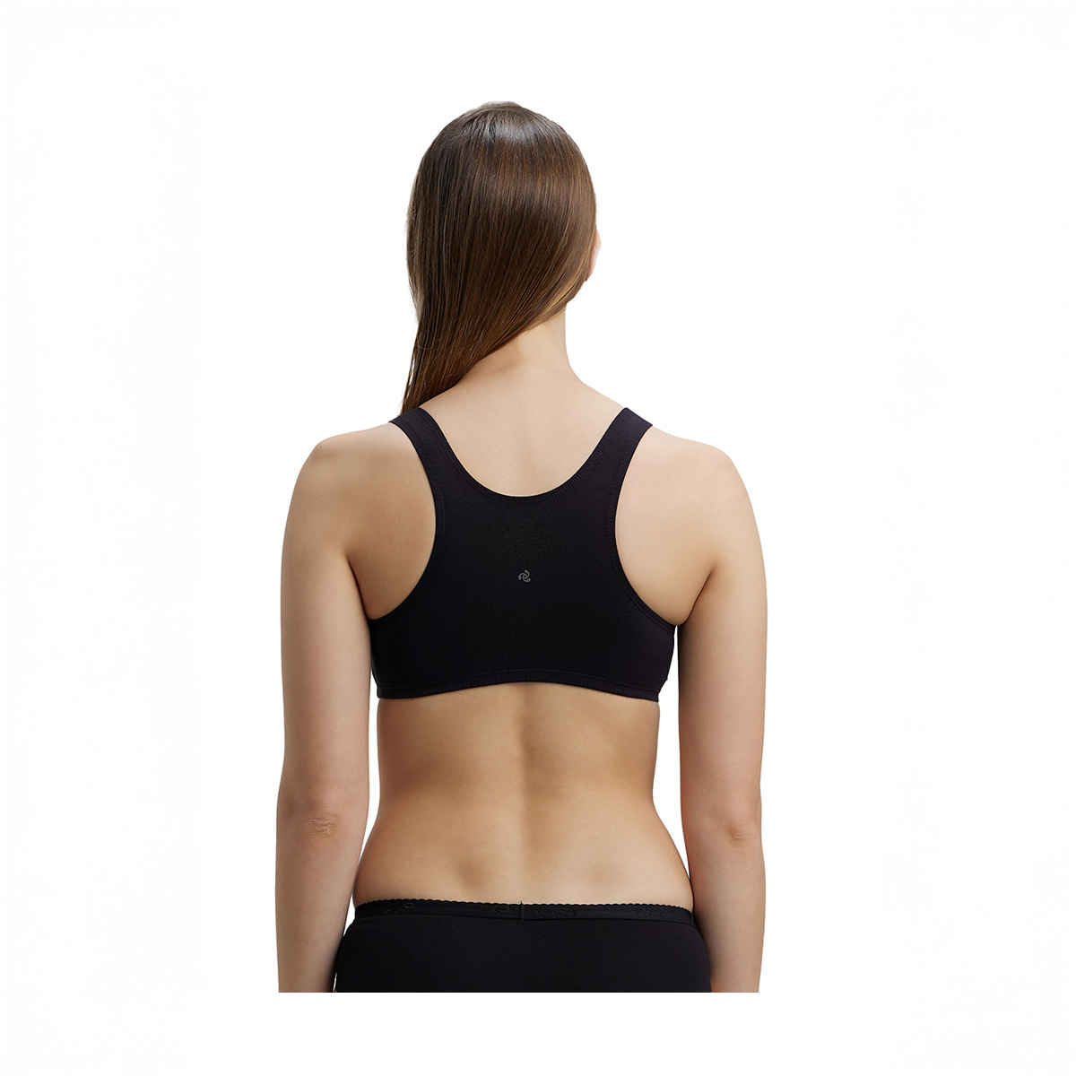 Jockey 1582 Women's Super Combed Cotton Elastane Stretch Slip On Crop Top | Black | L