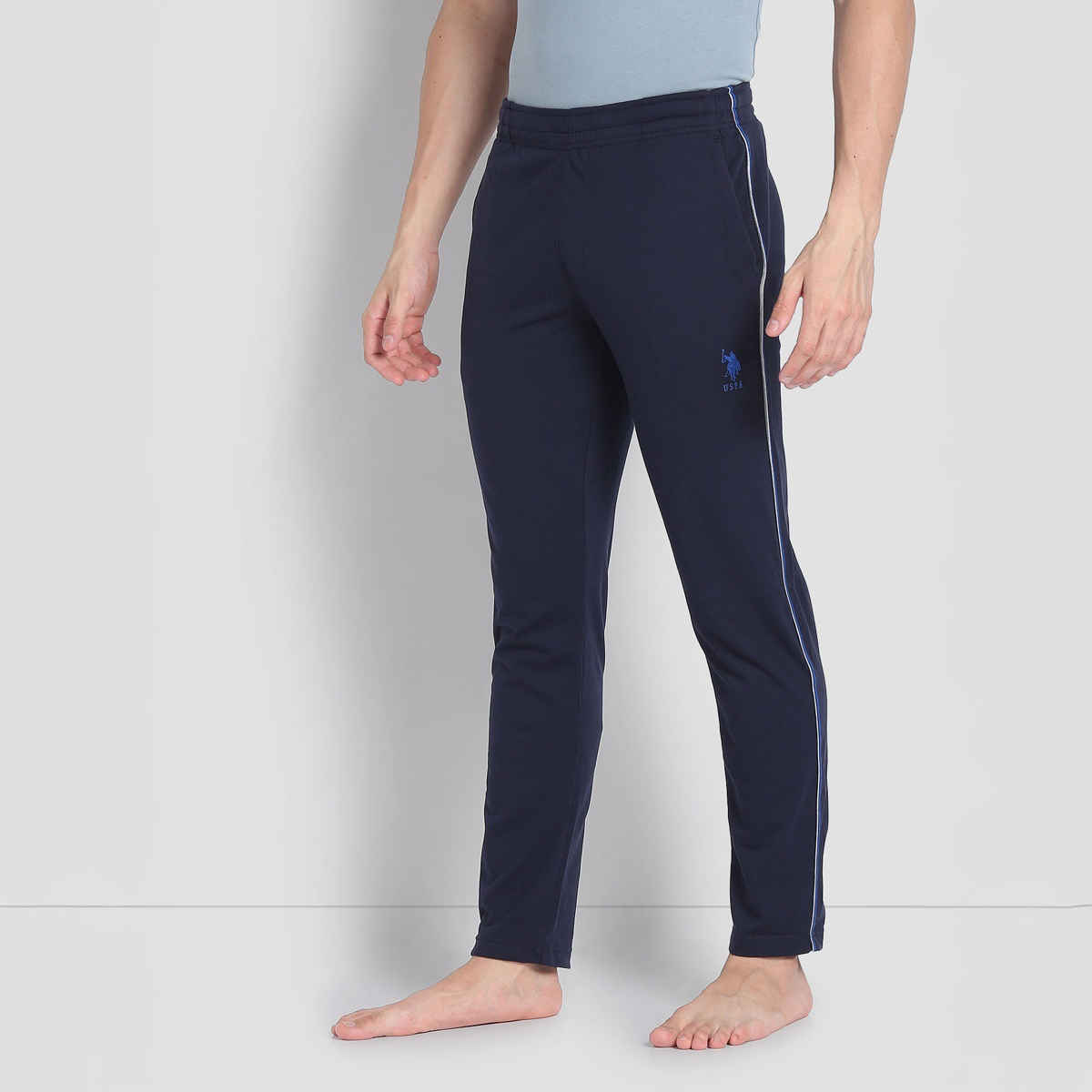 U.S. Polo Assn. Solid LR001 Lounge Track Pants - Pack Of 1 | Blue | S