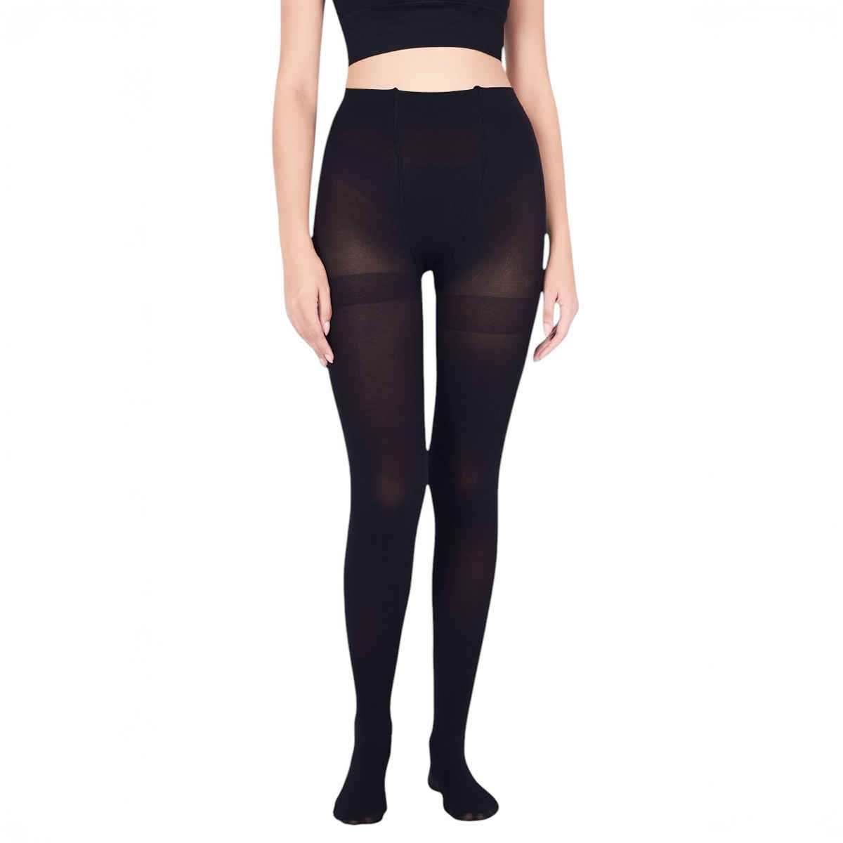 PLUMBURY Women's Strechable High Waist Pantyhose Opaque Stocking Tights