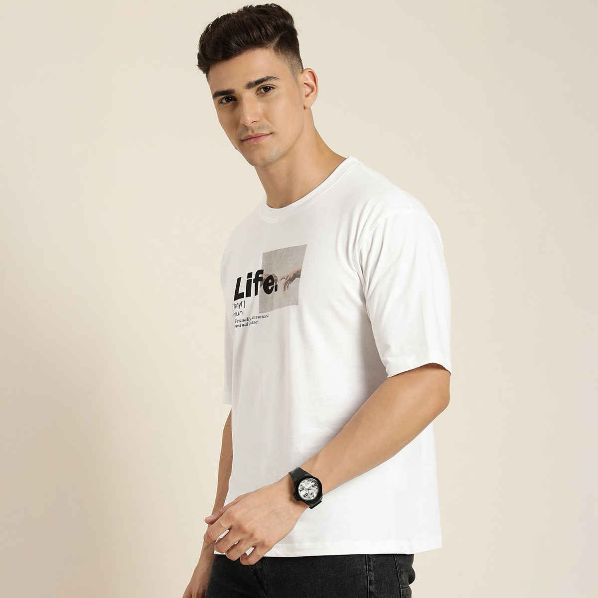 Difference of Opinion Men T-shirt - White | Classic Fit | XXL