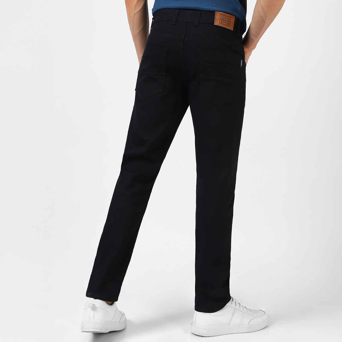 Urbano Fashion Men's Jeans Regular Fit Washed Stretchable | Black | 36