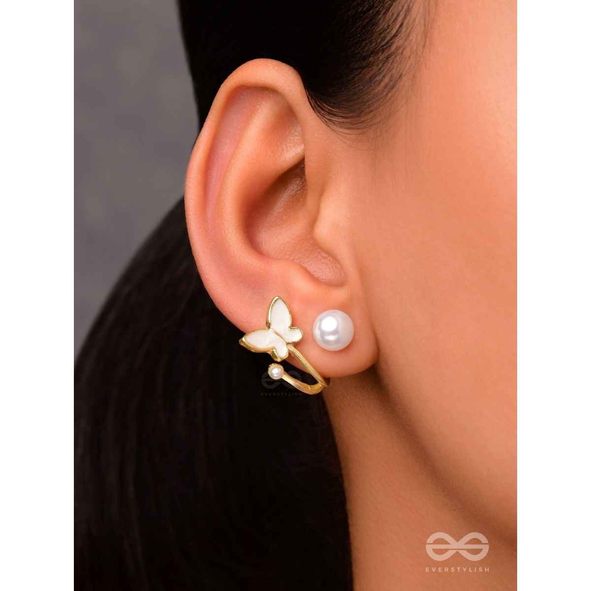 Everstylish A Winged Wonder - Golden and White Ear Jackets