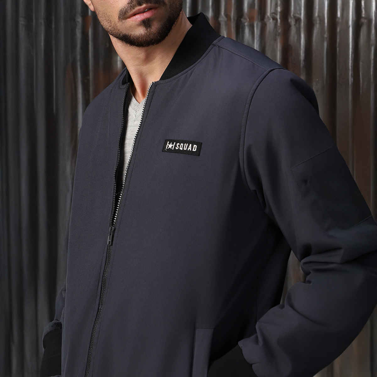 High Star Men's Lightweight Bomber Jacket | Blue - S