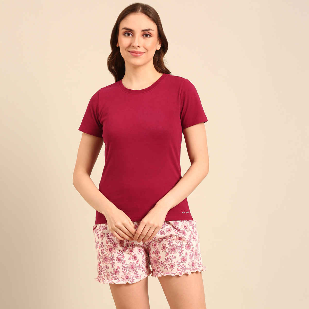 Pepe Jeans Womens Floral Premium Cotton Women Nightsuit - Pack of 1 (L) Comfort Fit