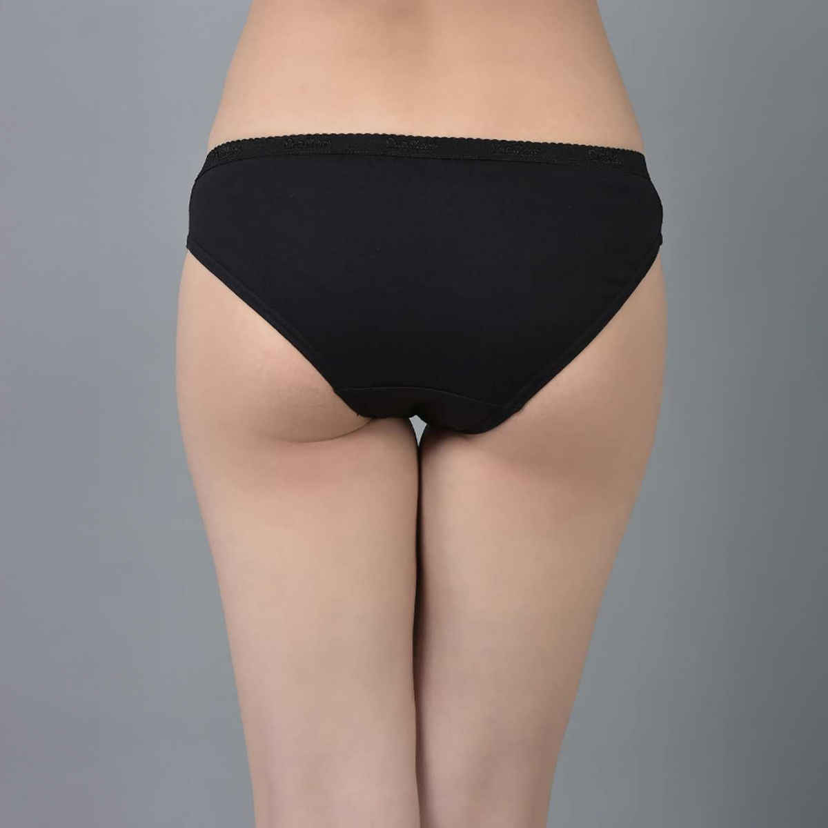 Dollar Missy Women's Combed Cotton Solid Outer Elasticated Bikini Panty | Pack Of 2 | Assorted | L