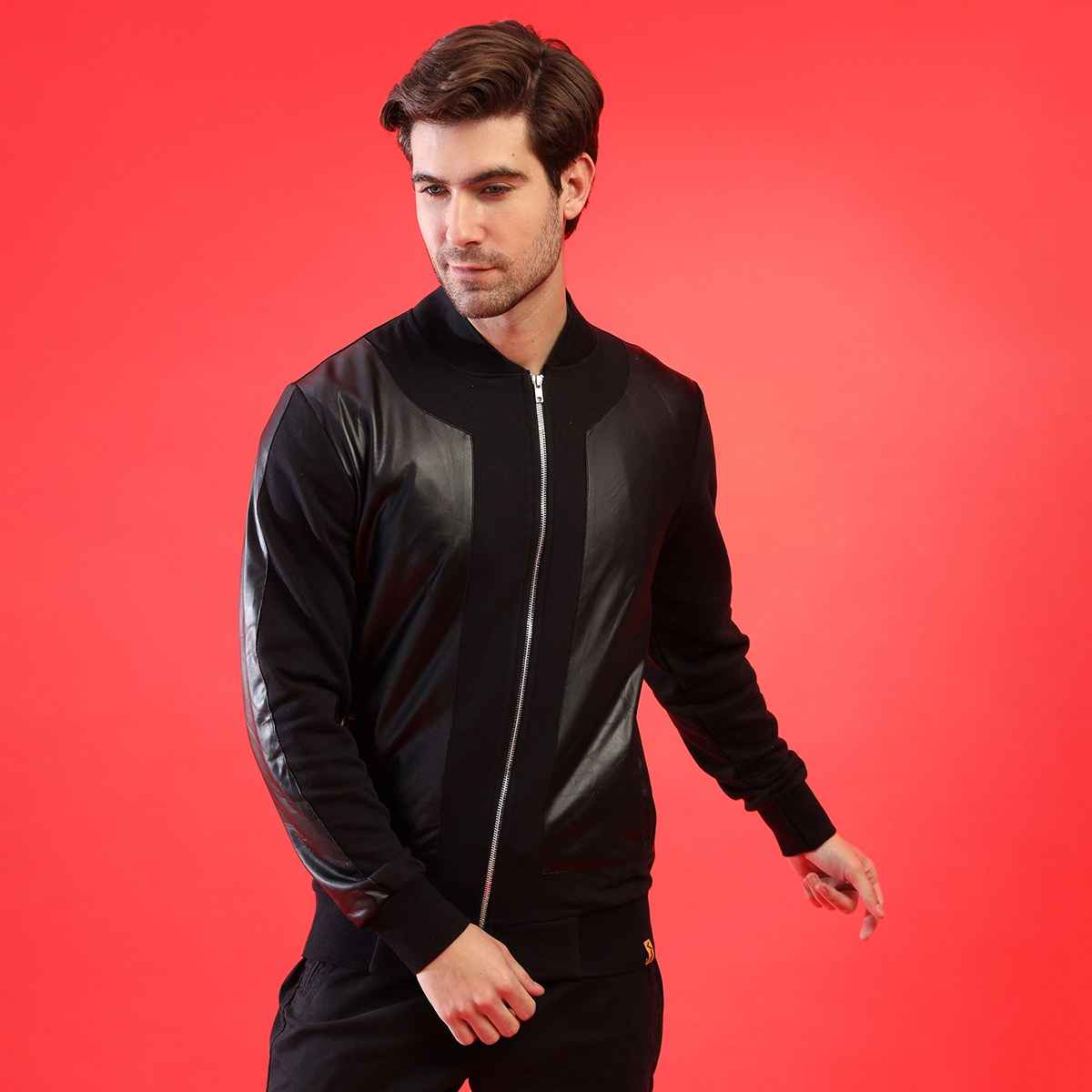 Campus Sutra Men's Jacket | Black - L